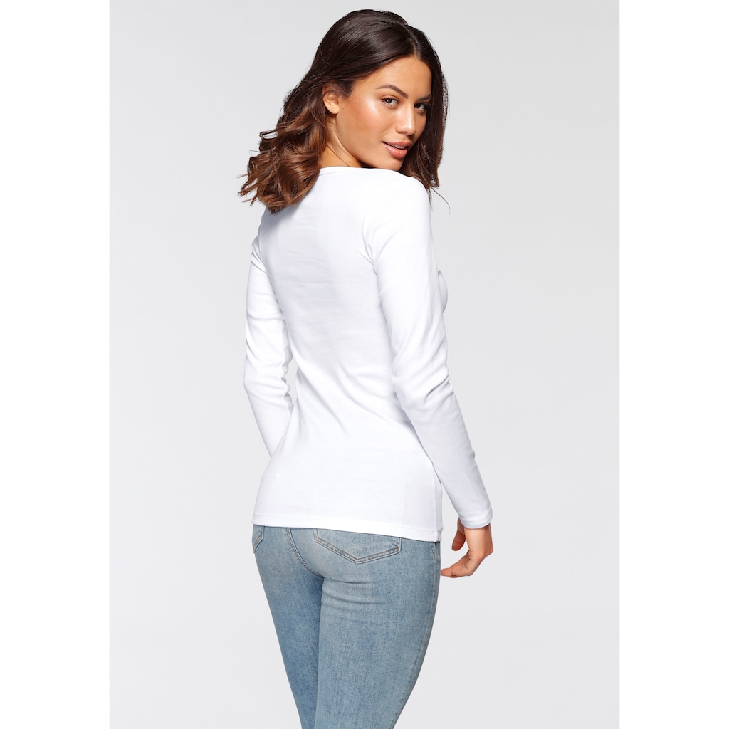 H.I.S Langarmshirt, (2er-Pack)