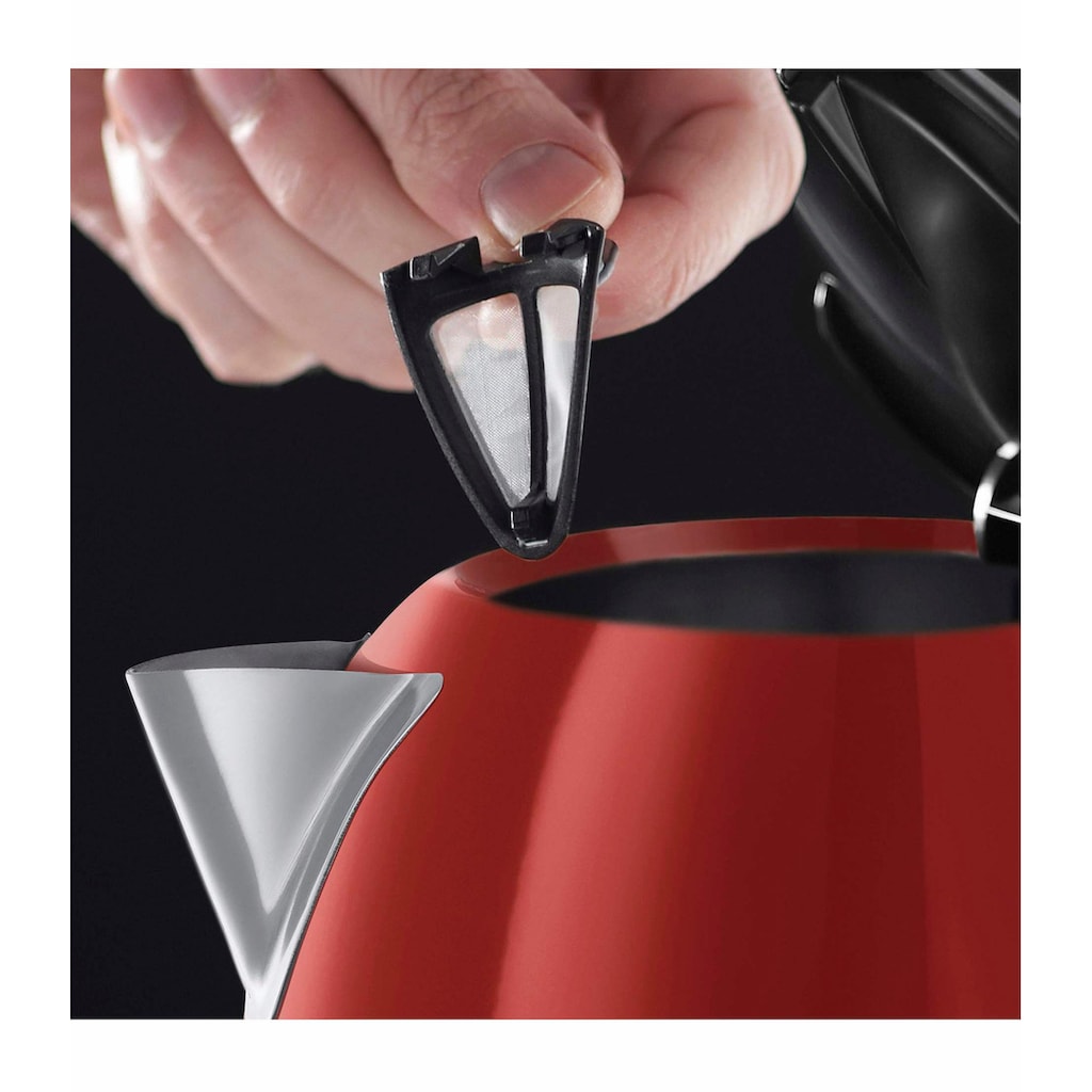 RUSSELL HOBBS Wasserkocher »20412-70 WK Colours Plus+ Flame Red«, 1,7 l, 2400 W