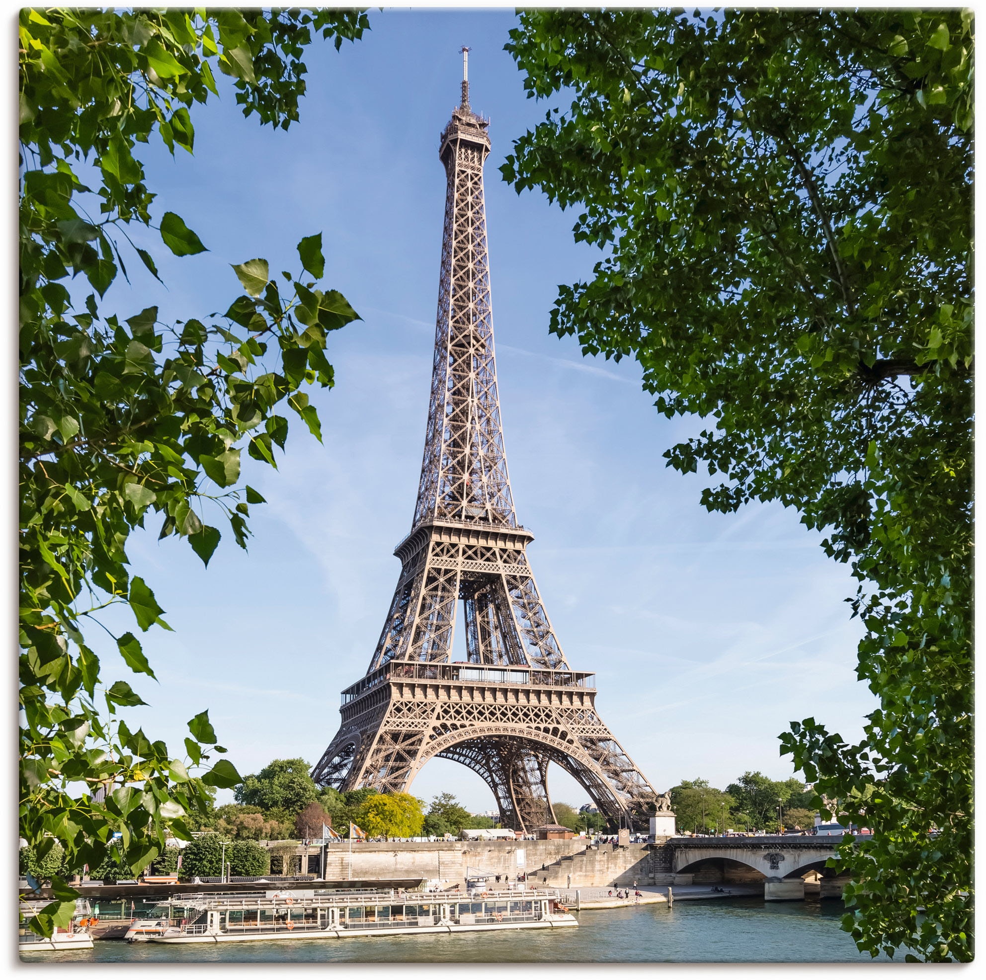 Wandbild Paris, BAUR oder (1 als »Paris Leinwandbild, Alubild, Poster Größen Eiffelturm Friday versch. Seine«, & Wandaufkleber in Black Artland | St.),