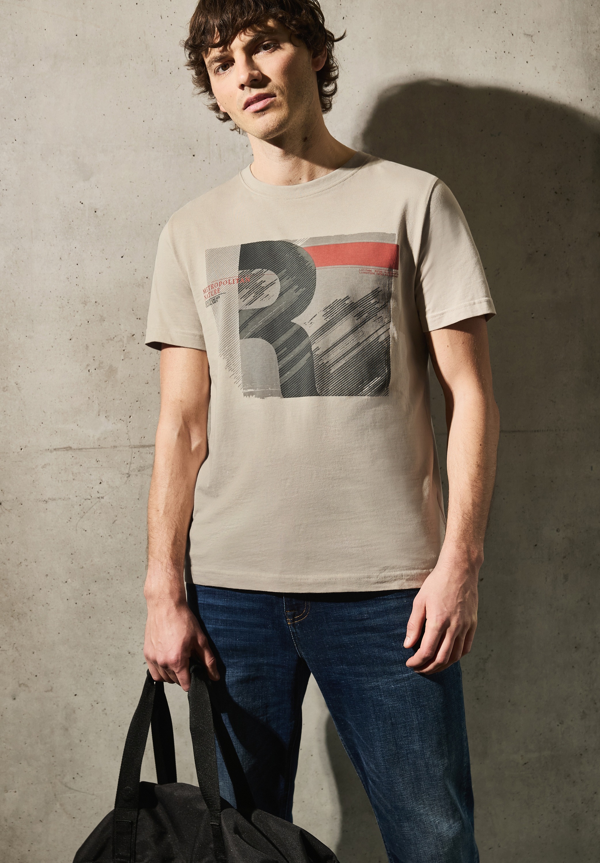 STREET ONE MEN T-Shirt aus reiner Baumwolle