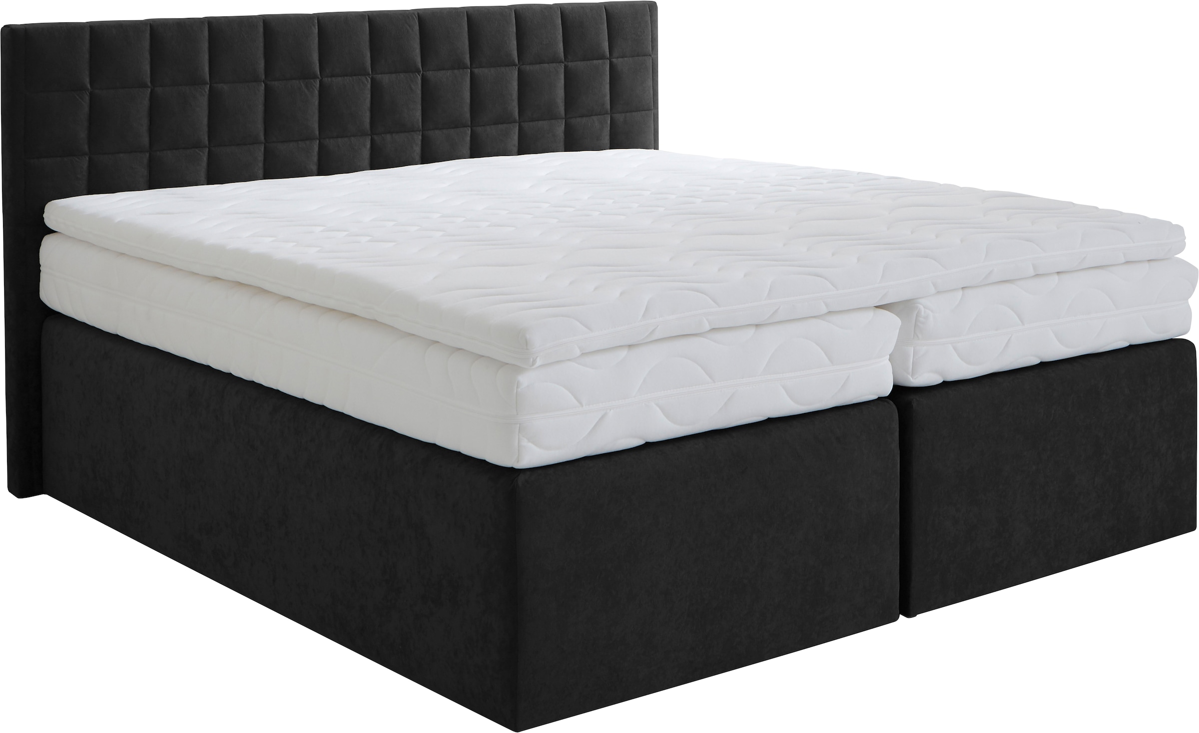 Westfalia Schlafkomfort Boxspringbett mit schöner Kopfteilversteppung günstig online kaufen