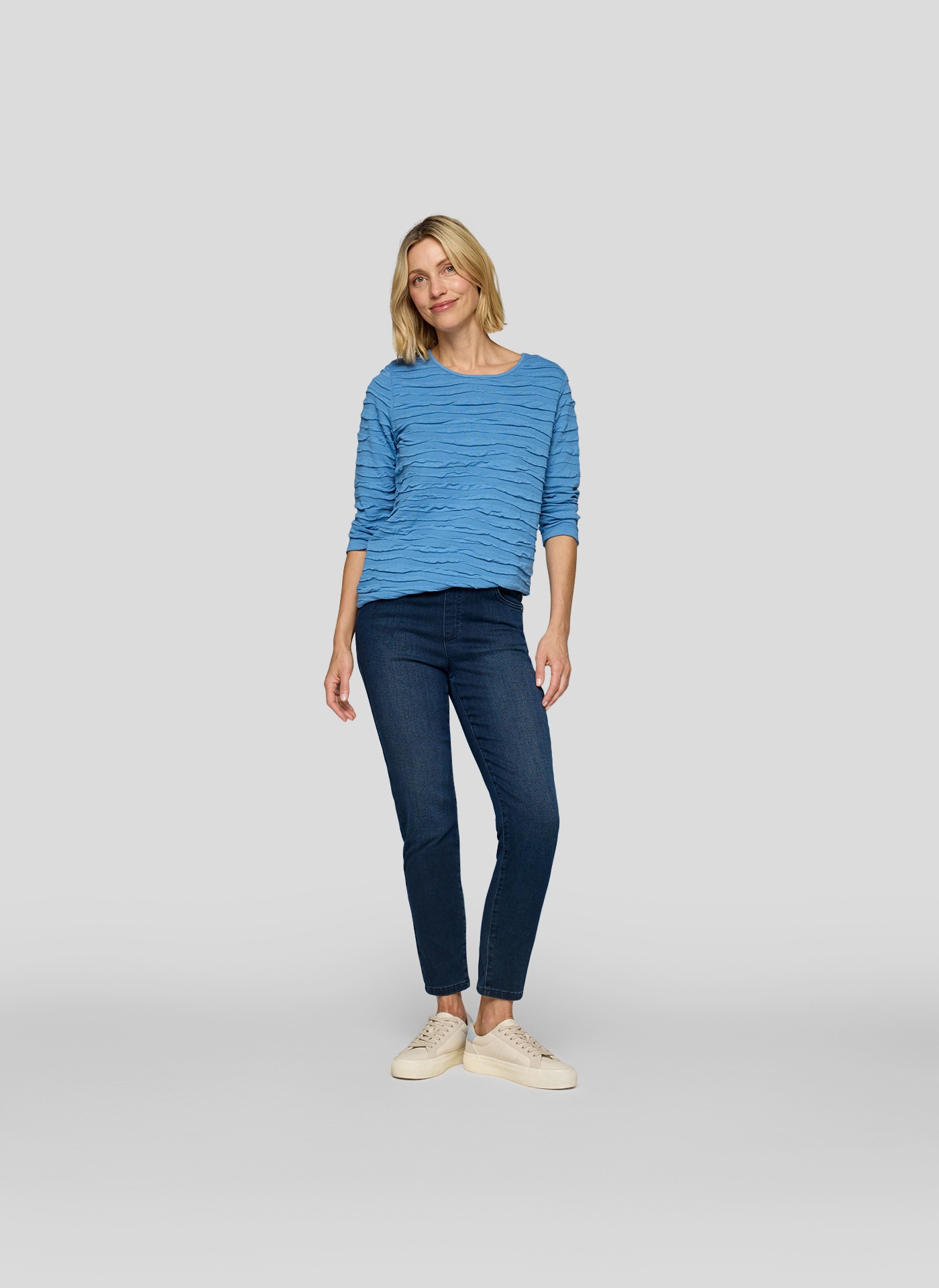 Rabe 3/4-Arm-Shirt, mit Struktur Muster