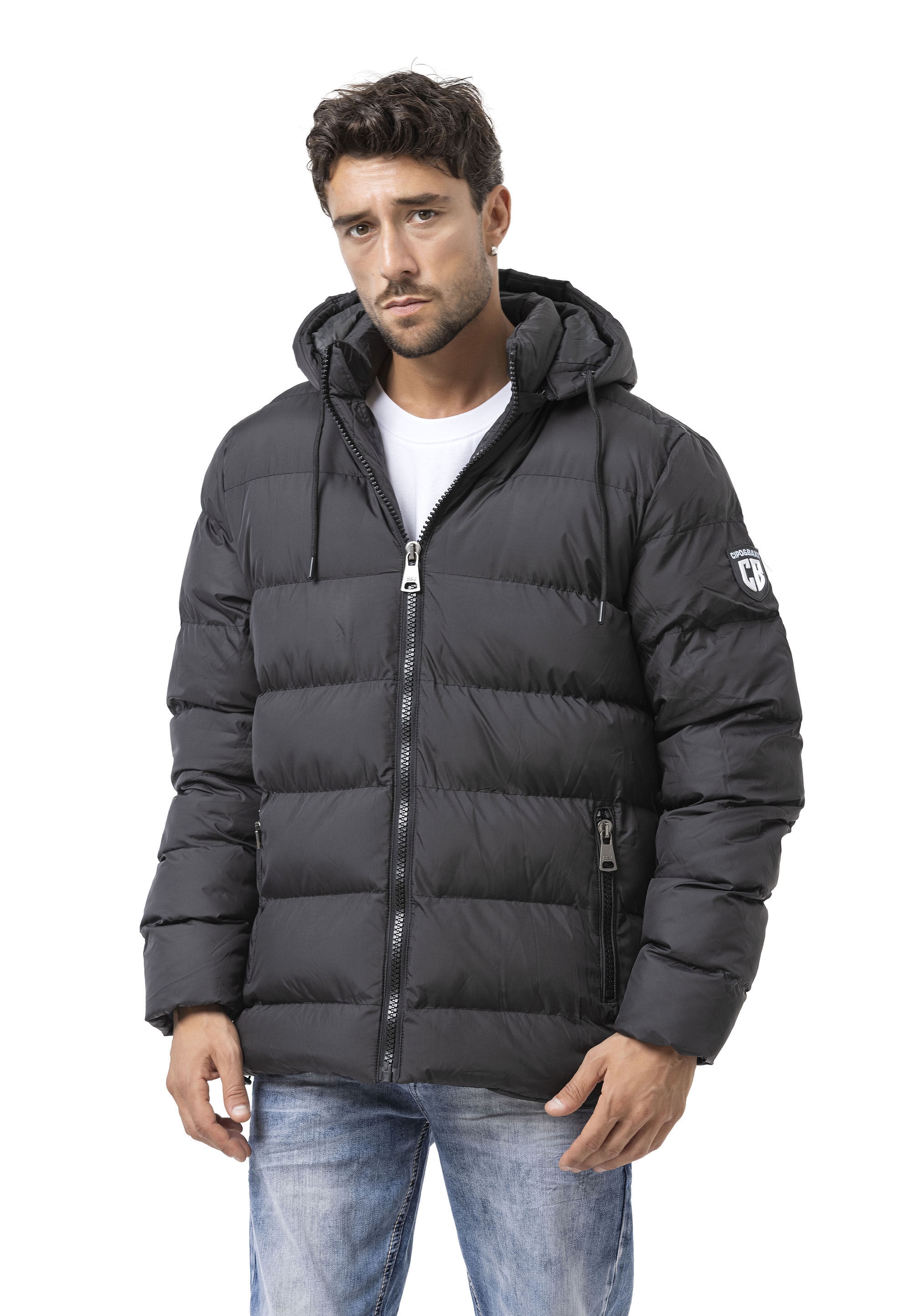 Cipo & Baxx Winterjacke »Jacke« mit Kapuze im Steppdesign