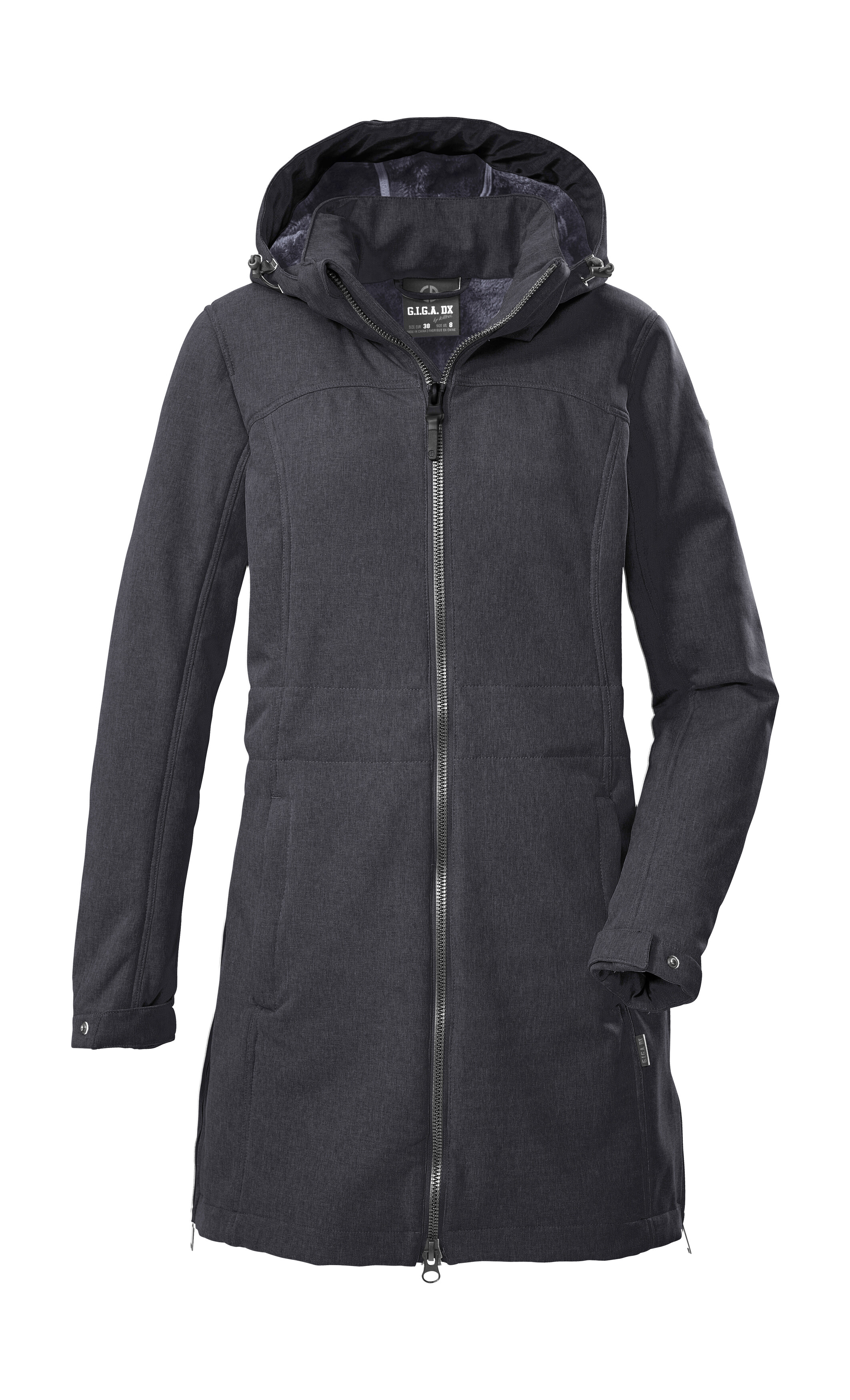 G.I.G.A. DX by killtec Softshellparka "GW 34 WMN SFTSHLL PRK" Wasser- und windabweisender Damen Softshellparka mit Fleecefutter