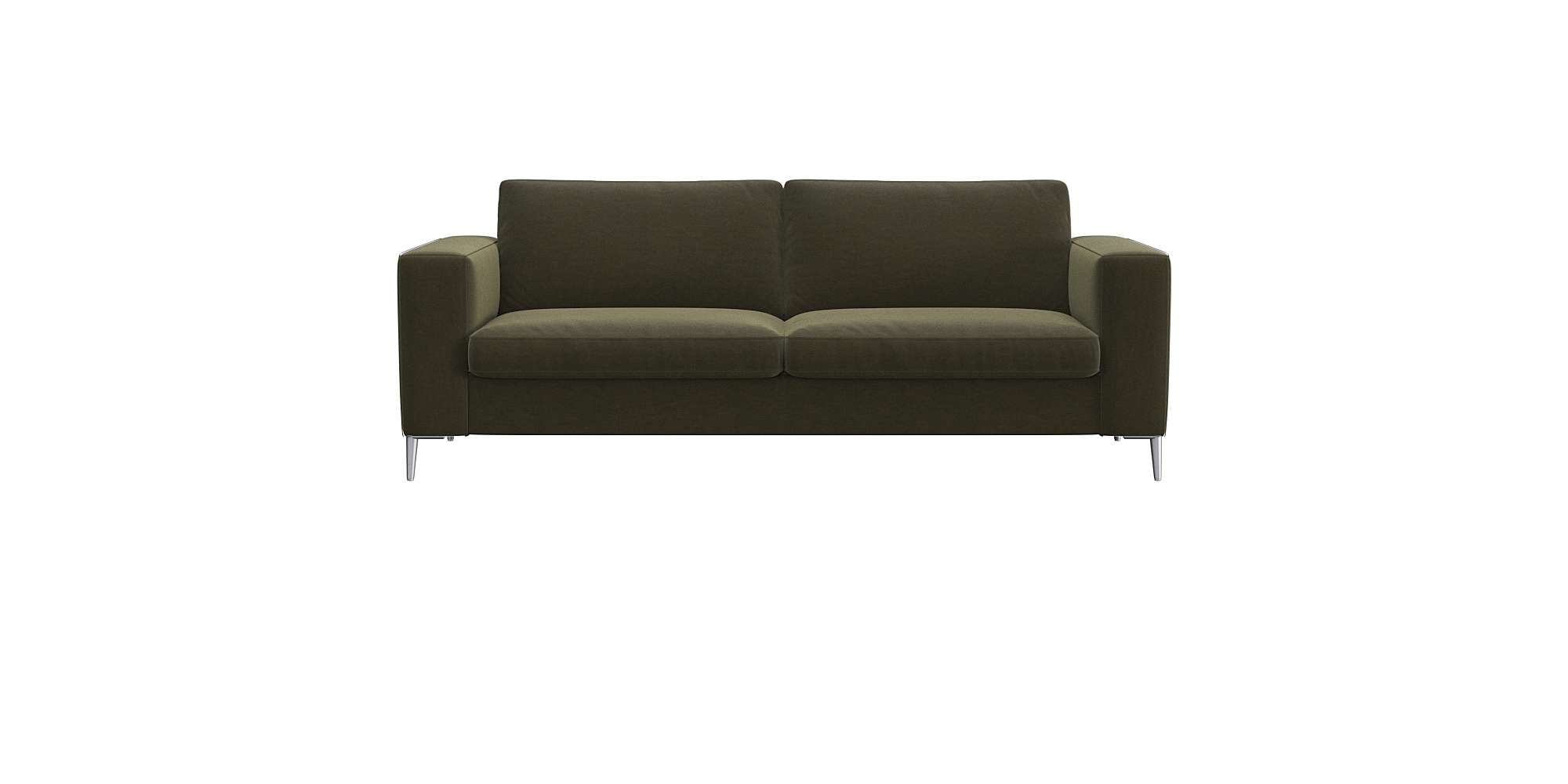 FLEXLUX 2,5-Sitzer "Fiore, super Sitzkomfort durch Kaltschaum im Sitz," breite Armlehnen, Füße Alu