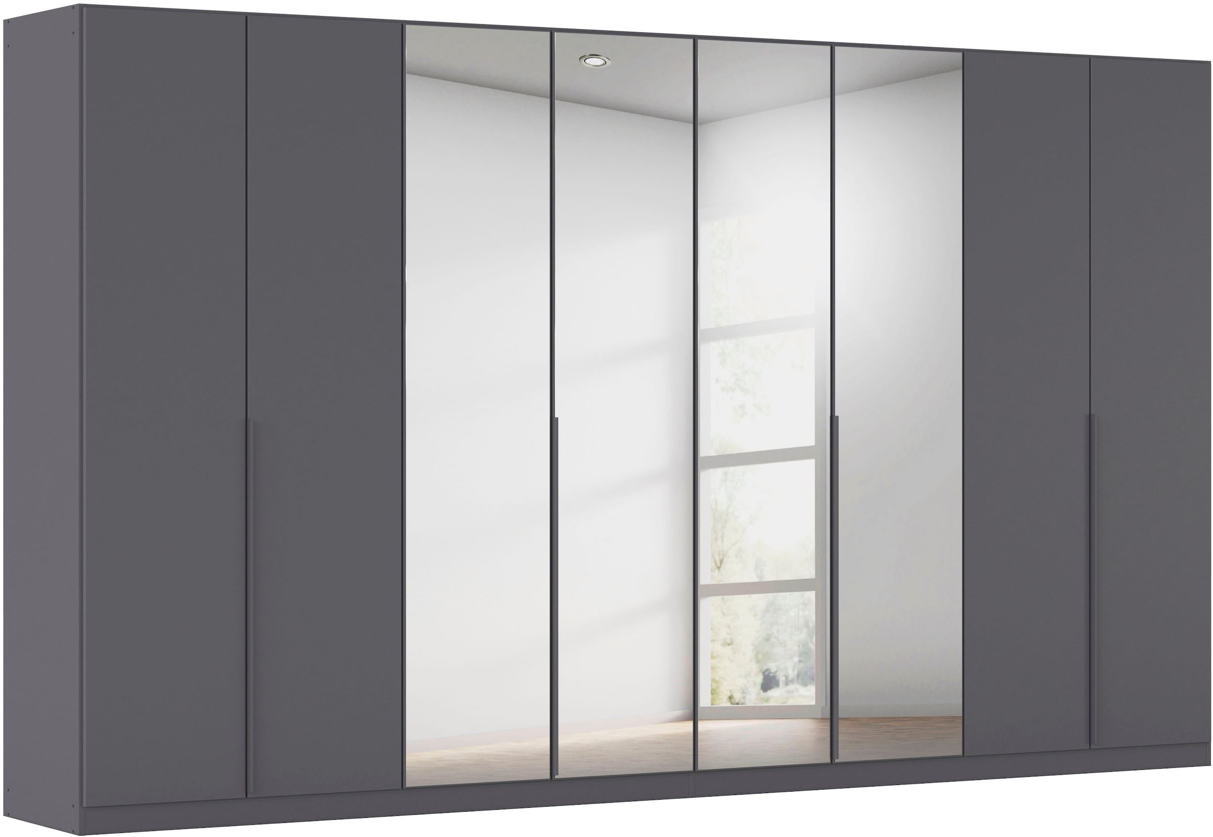 OTTO home Drehtürenschrank "Kleiderschrank Schrank Garderobe AGORDO mit Dekor- oder Hochglanzfront" in zwei Griff-Farben, Breiten 91-405 cm, durchdachte Innenausstattung, in 8 Breiten und 2 Höhen MADE IN GERMANY
