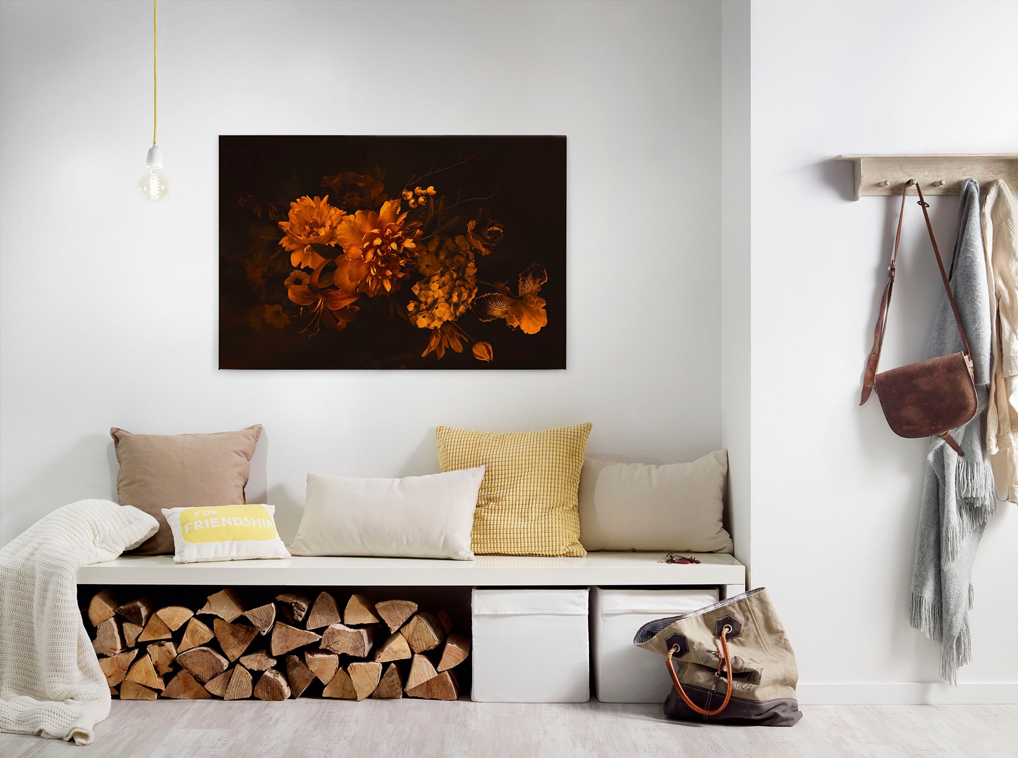 A.S. Création Leinwandbild »Blossom Variety«, Kunst-Blumen-Kinder, (1 St.), Romantische Blumen, Rosen Keilrahmen Leinwand-Bild Wohnzimmer modern