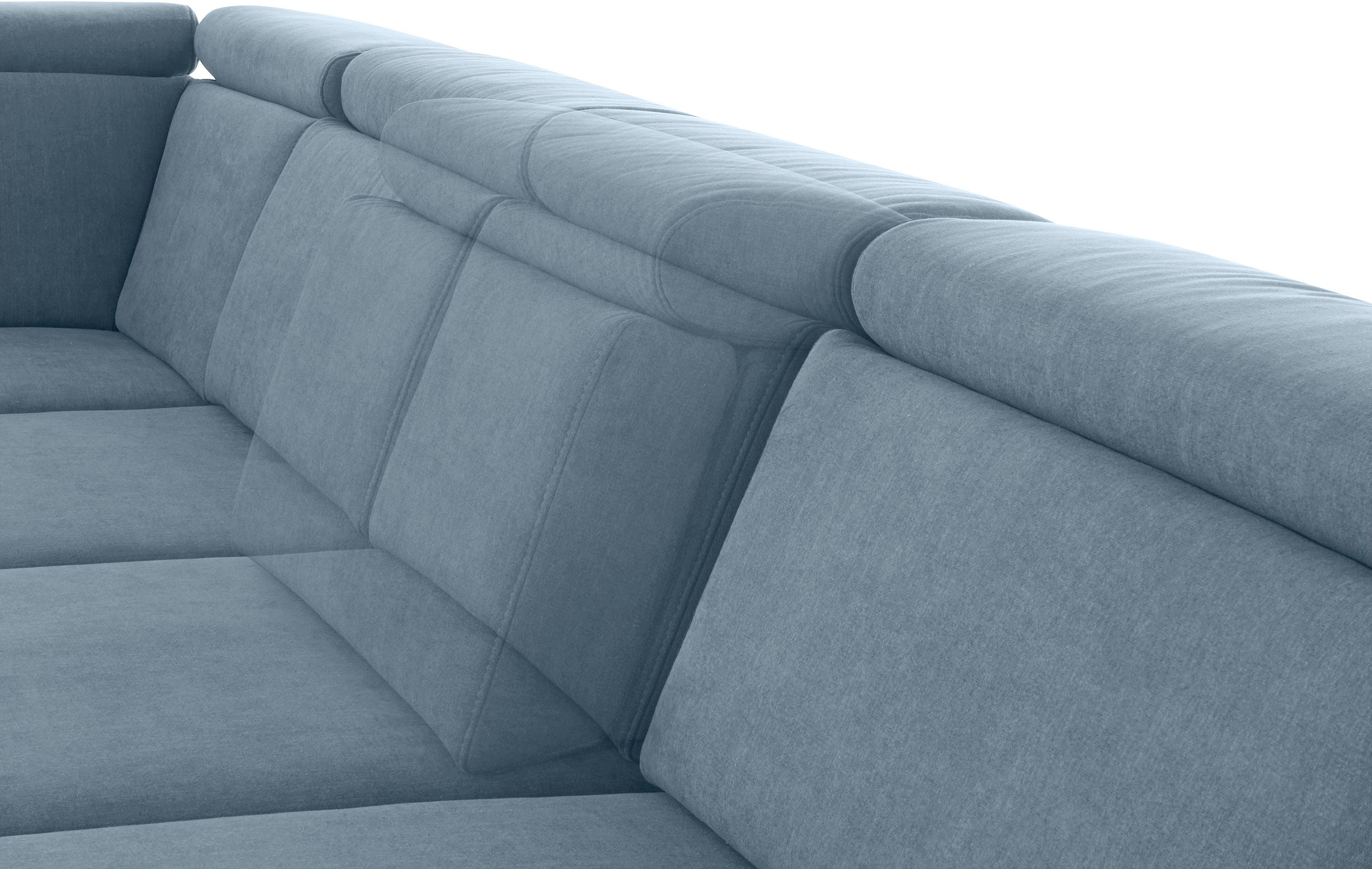 sit&more Wohnlandschaft »Brisbane U-Form«, Fußhöhe 12 cm, inklusive Sitztiefen-, Armteil- und Kopfteilverstellung