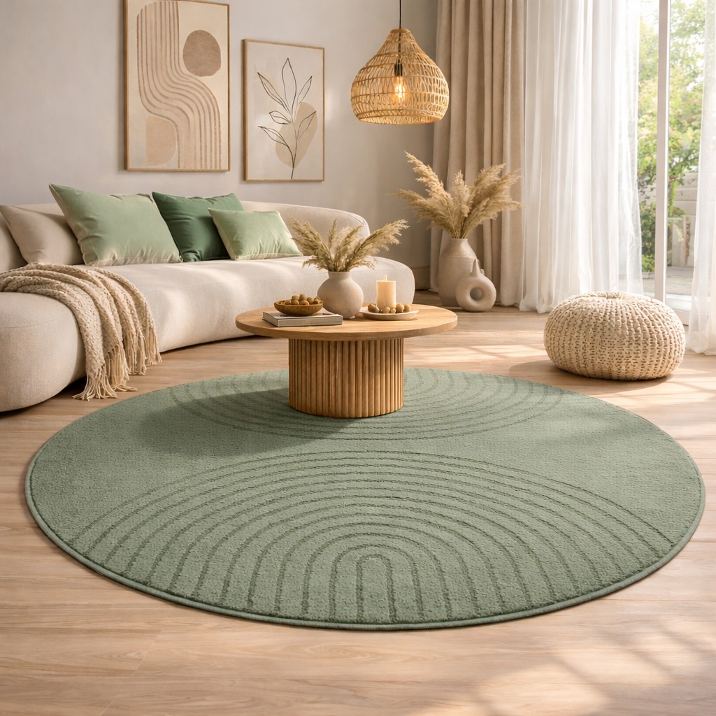 the carpet Teppich »Elisa« rund 12 mm Höhe moderner Wohnzimmer Teppich, hohe Flordichte und angenehm weich