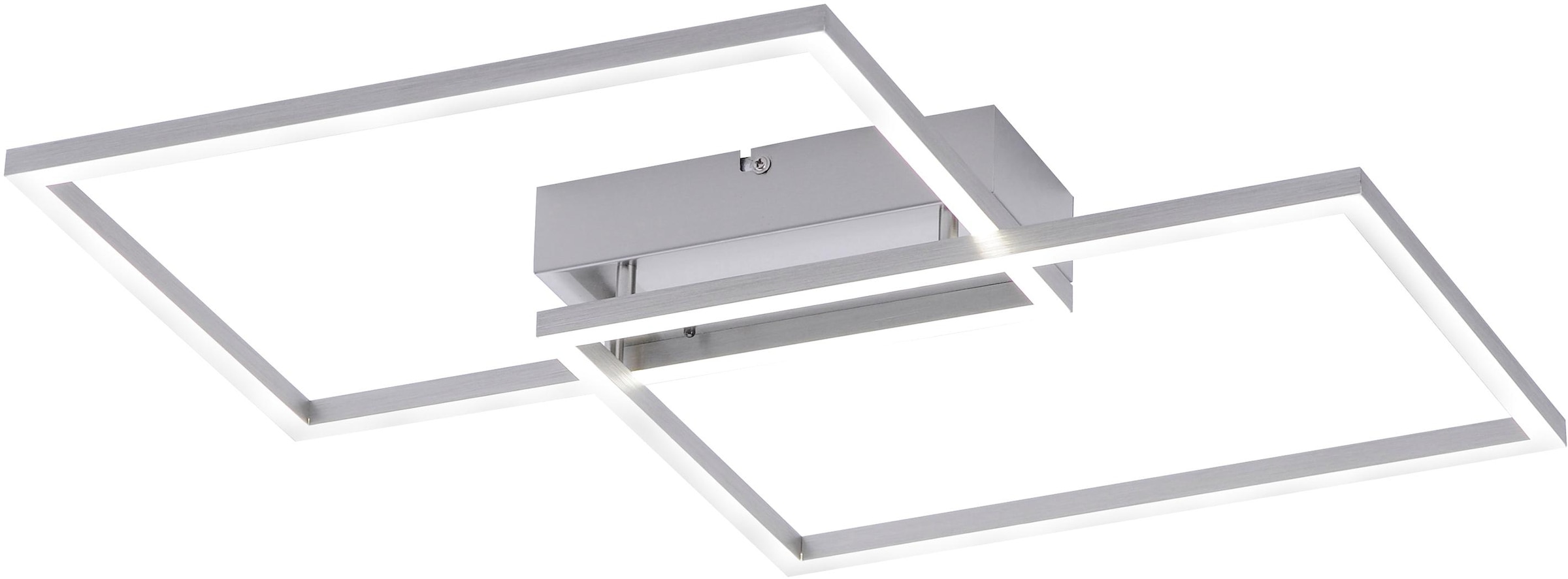 JUST LIGHT Deckenleuchte "IVEN", 2, H: 6,8cm, 1 Stk., weiß, Wohnzimmer, Leuchten, CCT-Farbtemperaturregelung, Dimmbar über Funkfernbed.,