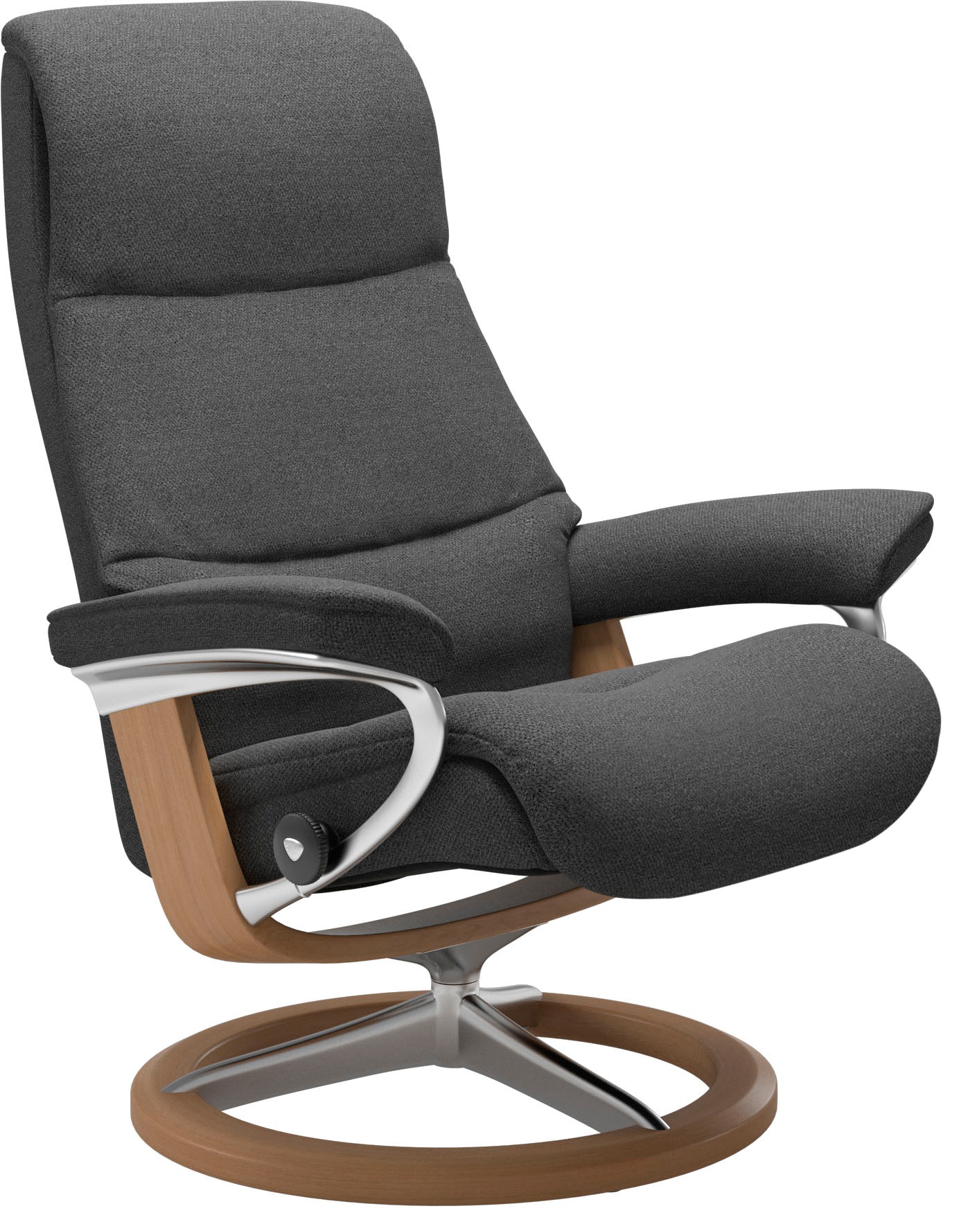 Stressless® Relaxsessel »View«, (Set, Relaxsessel mit Hocker), mit Signature Base, Größe S,Gestell Eiche