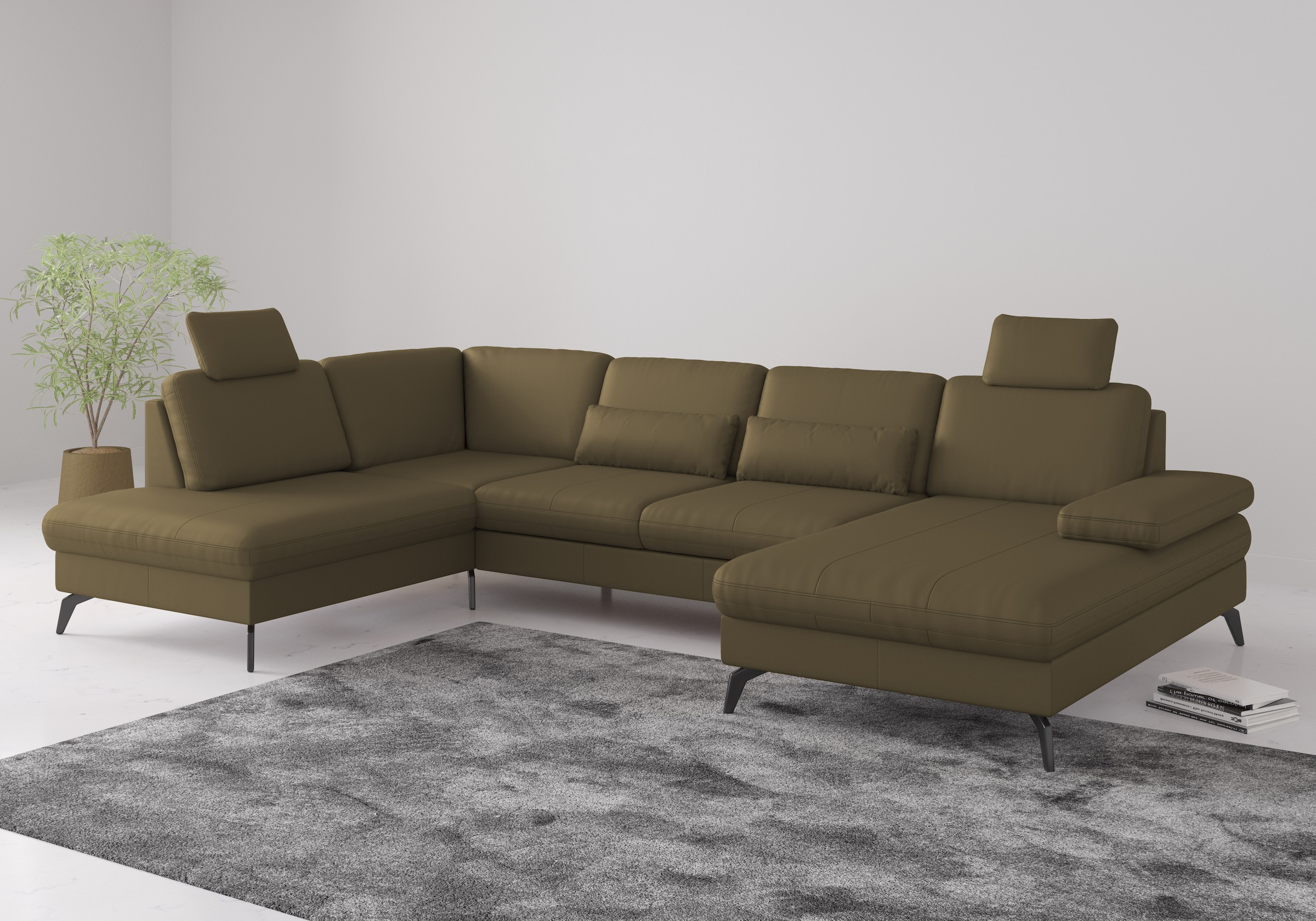sit&more Wohnlandschaft "Morris Jubi" wahlweise mit Armteilverstellung, Schlaffunktion & Bettkasten