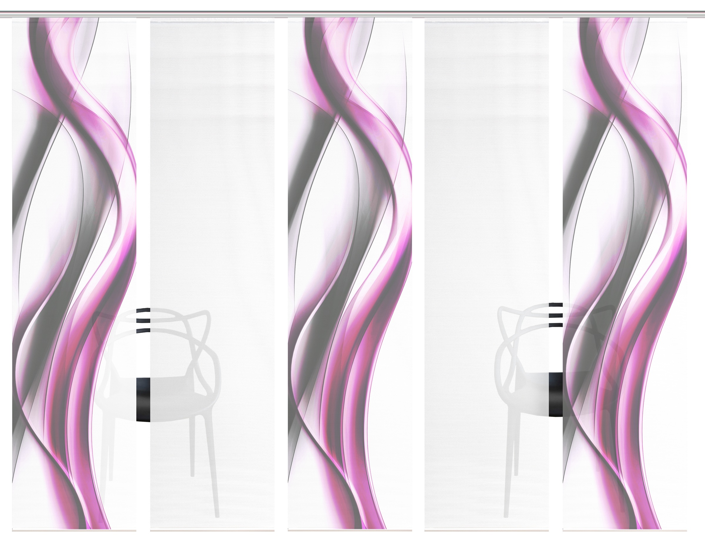 Vision S Schiebegardine "CARA" Paneelwagen 5 Stk. tlg. Schiebevorhang,Bambu günstig online kaufen