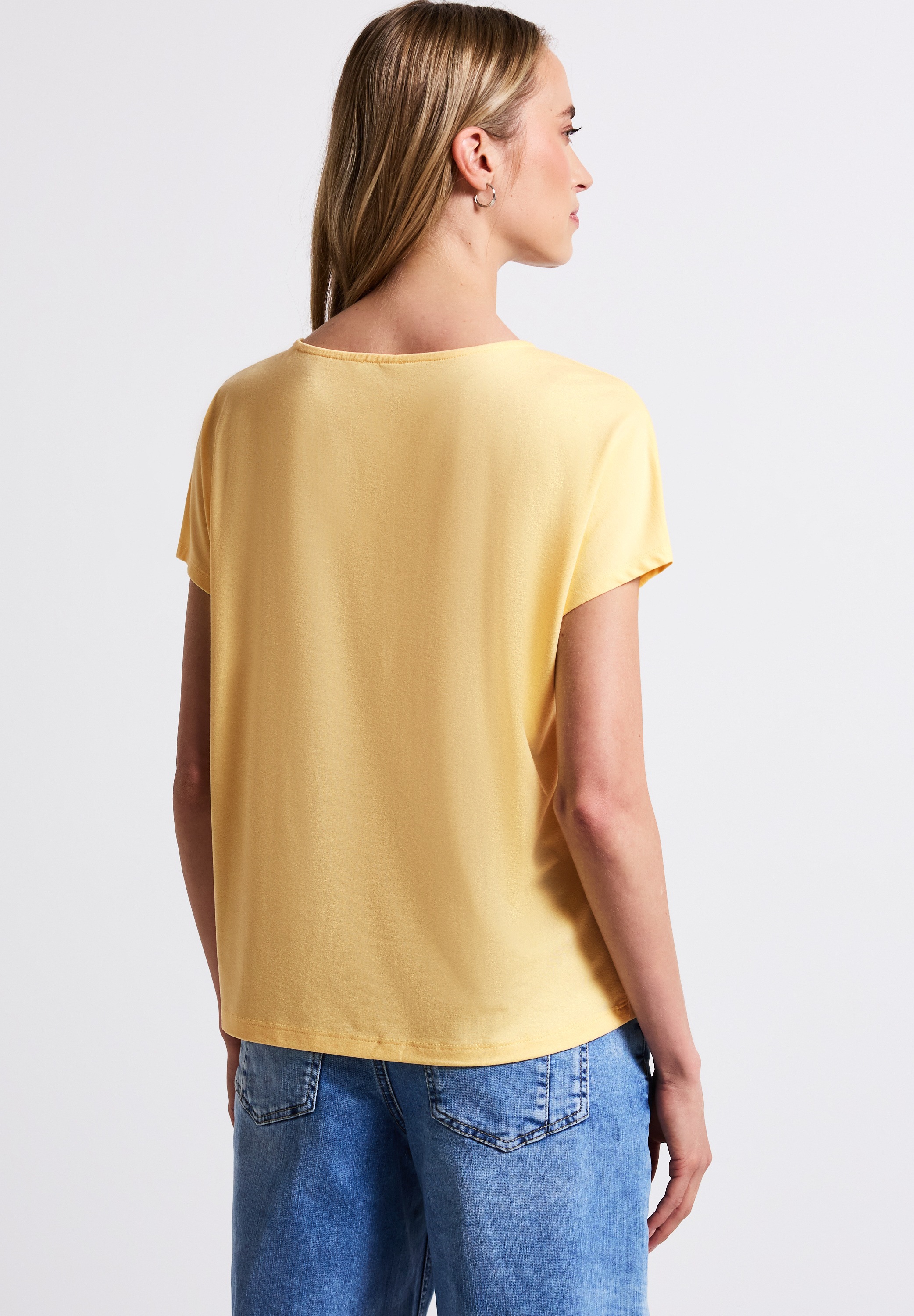 STREET ONE T-Shirt, mit Materialmix günstig online kaufen