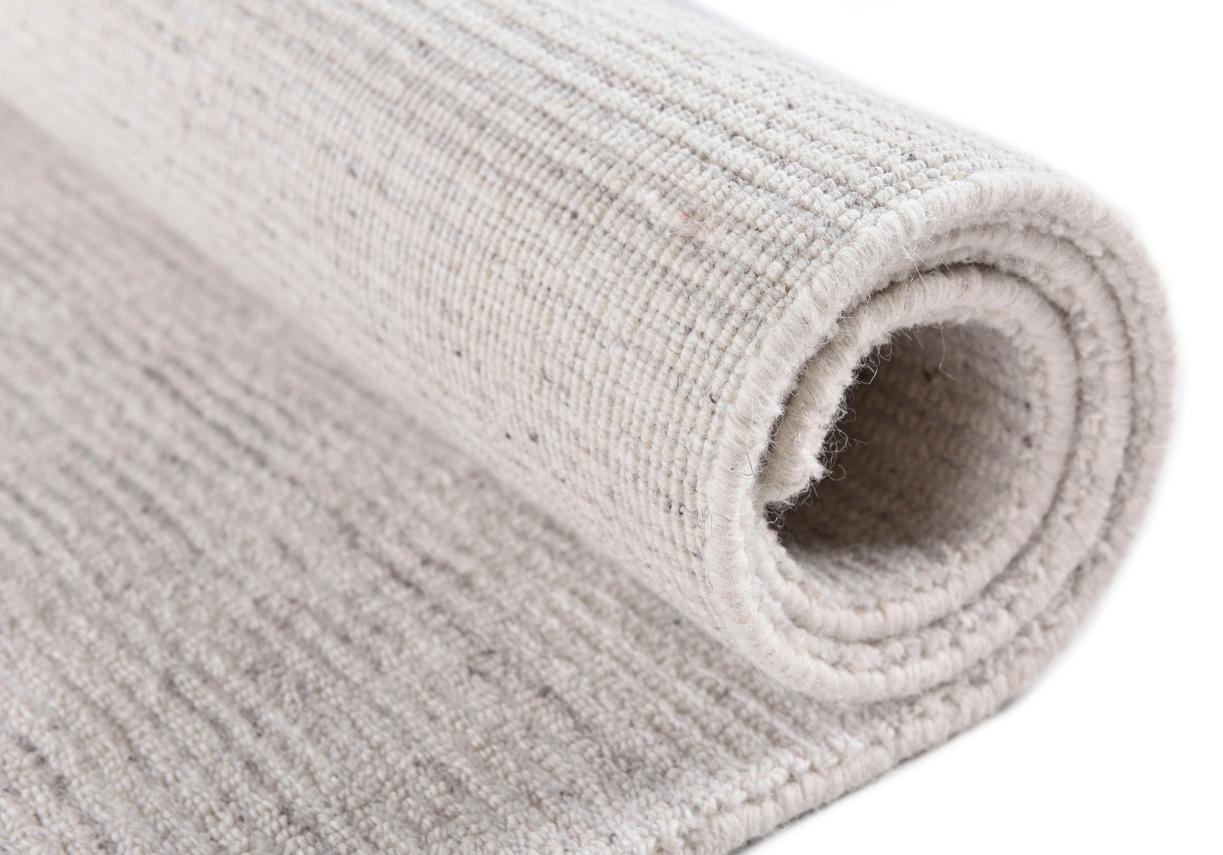 Sansibar Teppich »Tinnum Uni meliert«, rechteckig, meliert, 60% Wolle, handgearbeitet in aufwendiger Handloom-Technik