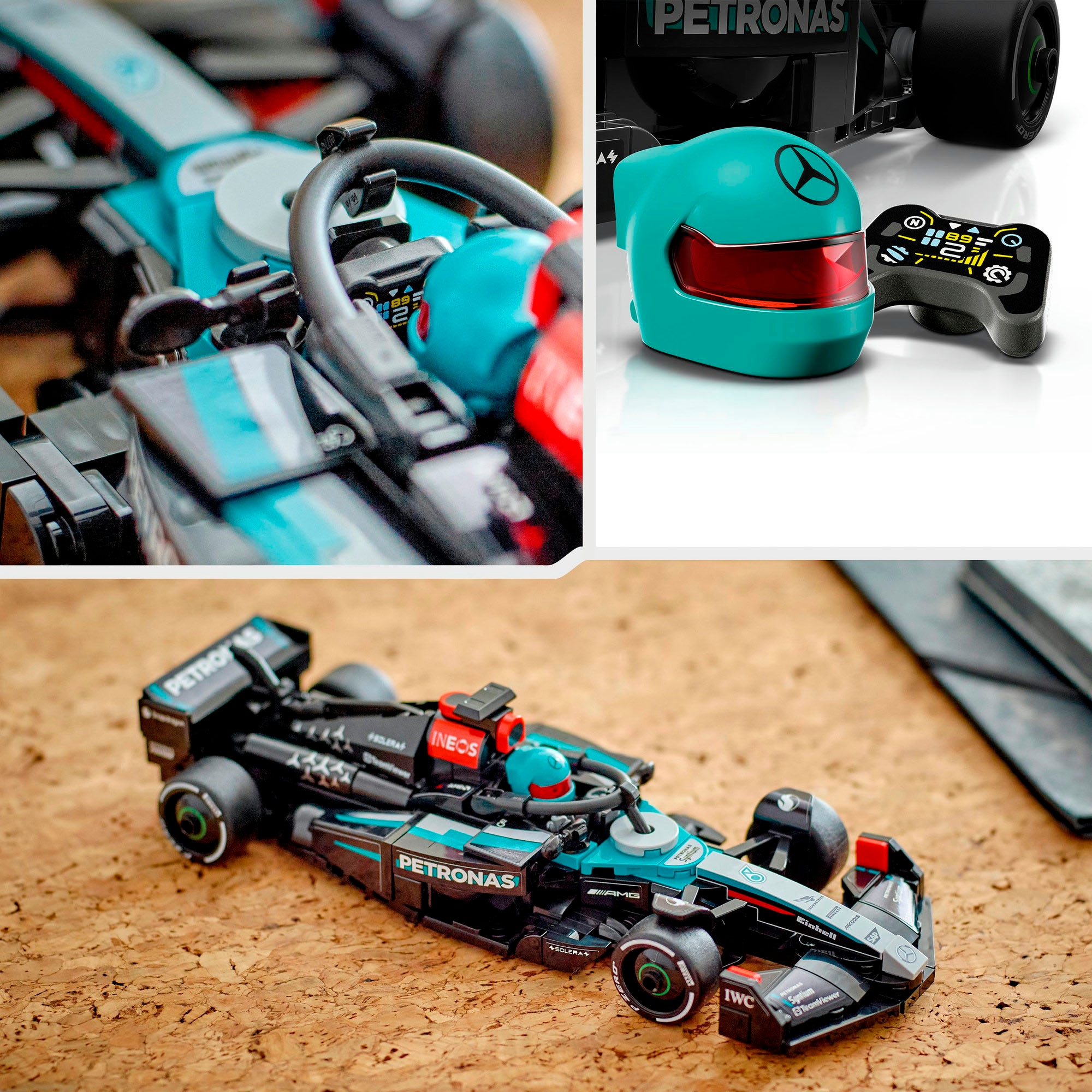 LEGO® Konstruktionsspielsteine »Mercedes-AMG F1® W15 Rennauto (77244), LEGO® Speed Champions«, (267 St.), Made in Europe