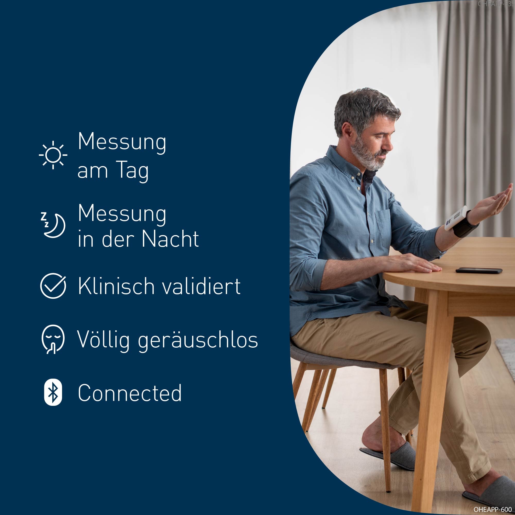 Omron Handgelenk-Blutdruckmessgerät »NightView«, geräuschlos, komfortabel, zur nächtlichen Blutdruckmessung zu Hause