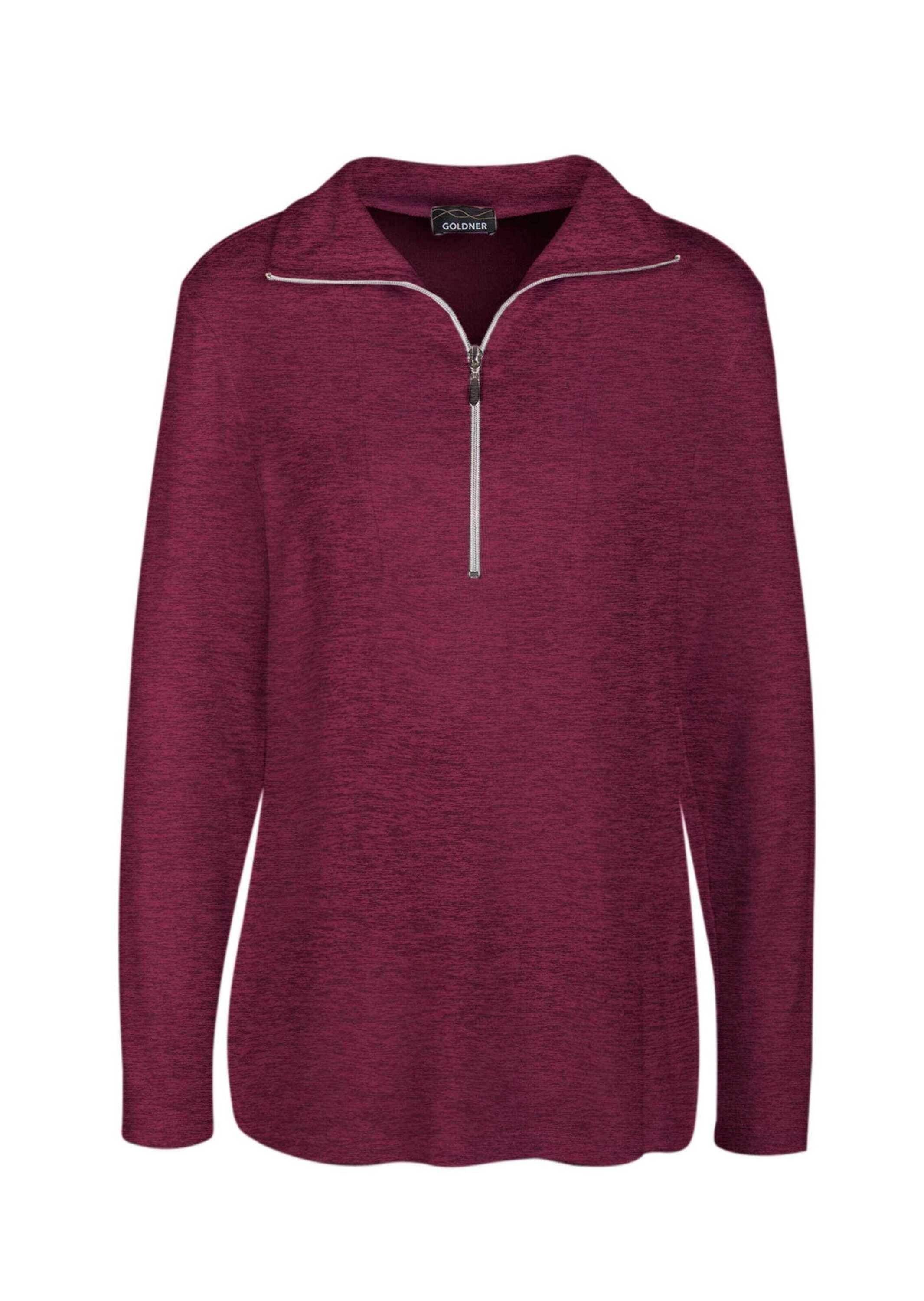 GOLDNER Longpullover "Kurzgröße Flauschiges Troyer- Shirt" Flauschig angera günstig online kaufen
