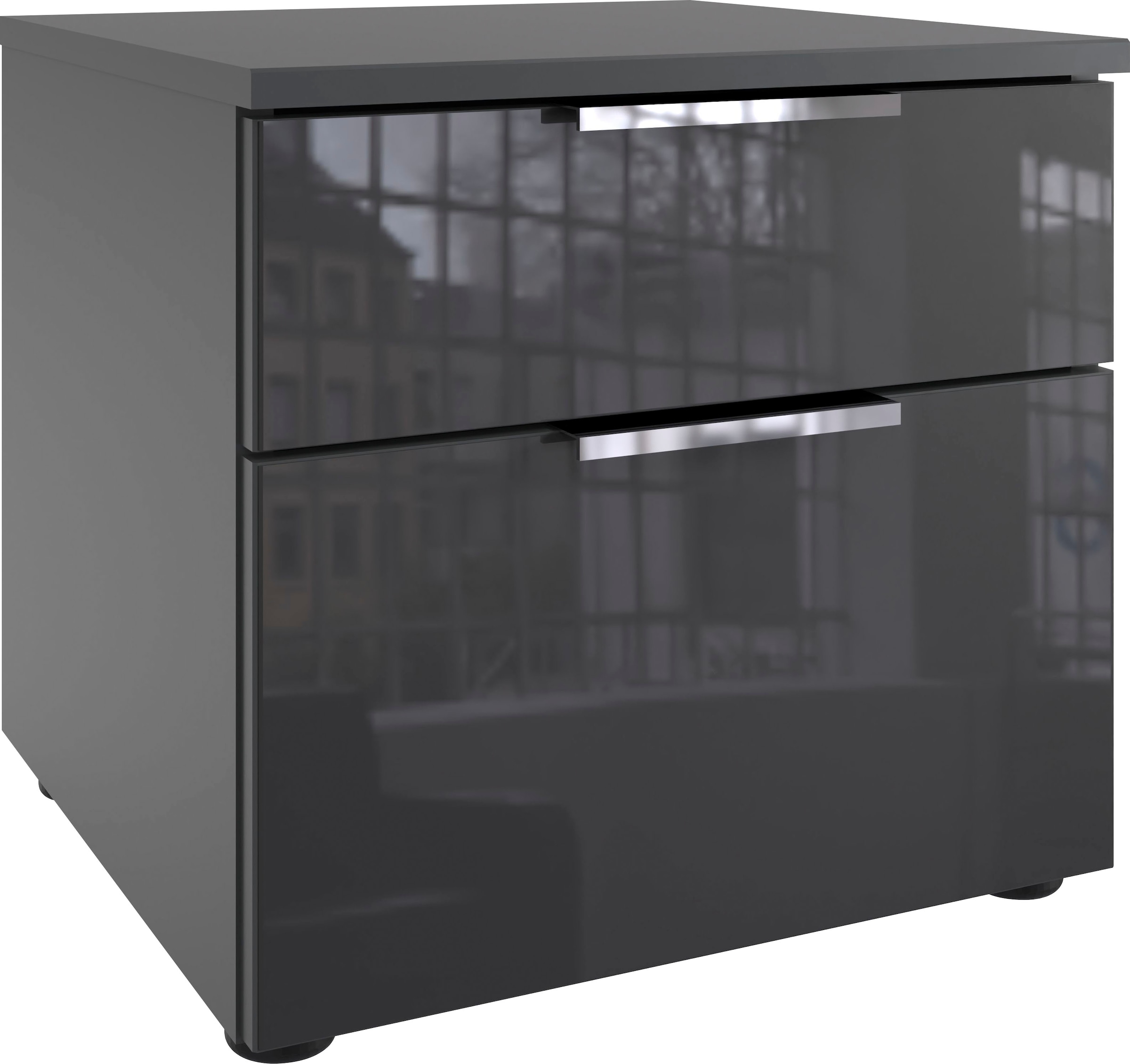 Wimex Nachtkommode »Level36 C by fresh to go«, Nachttisch mit Glaselementen auf der Front, soft-close Funktion