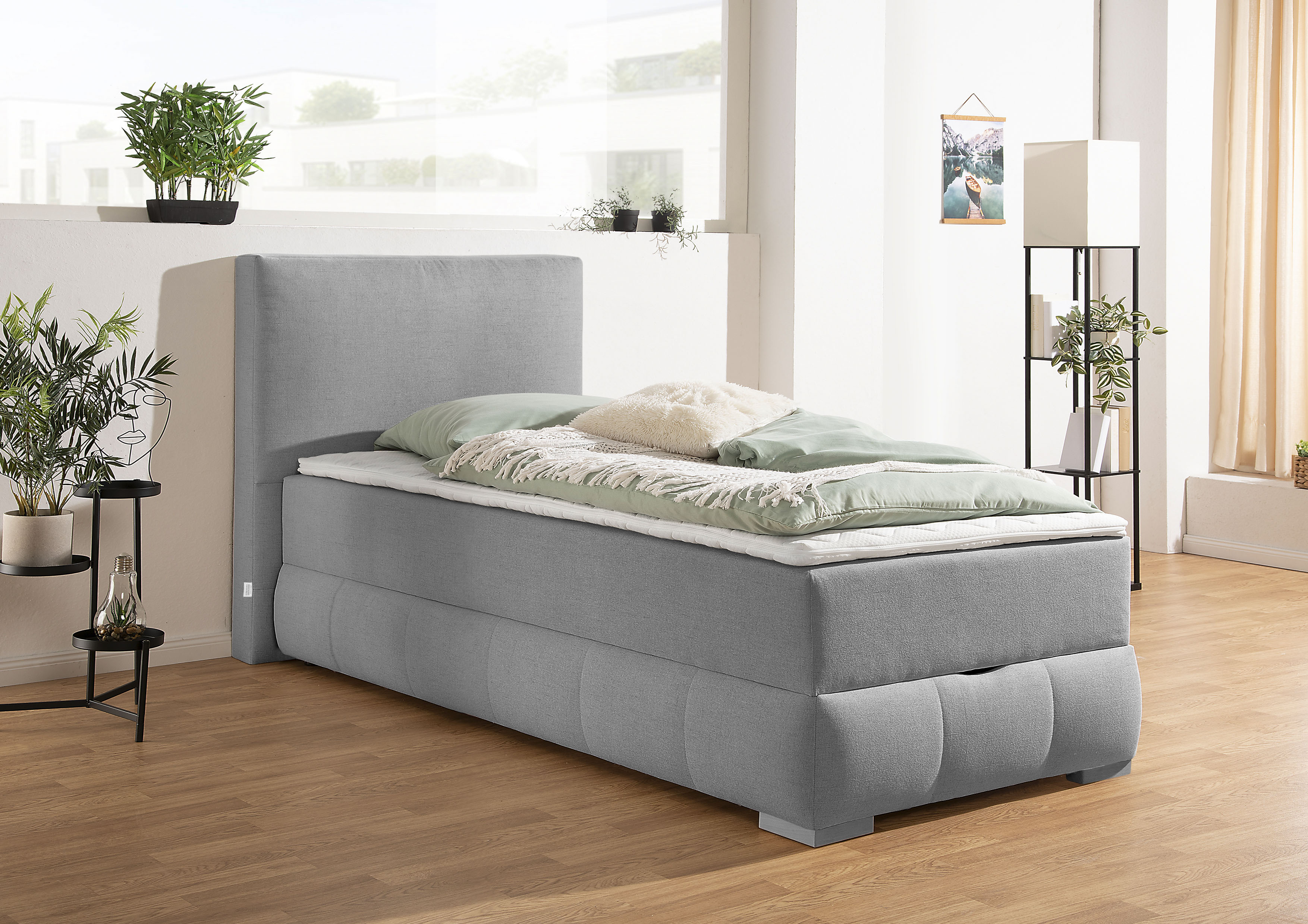OTTO home "Wehma mit Kopfteil inkl. Bettkasten" in H2, H3 & H4 wählbar, inklusive Topper