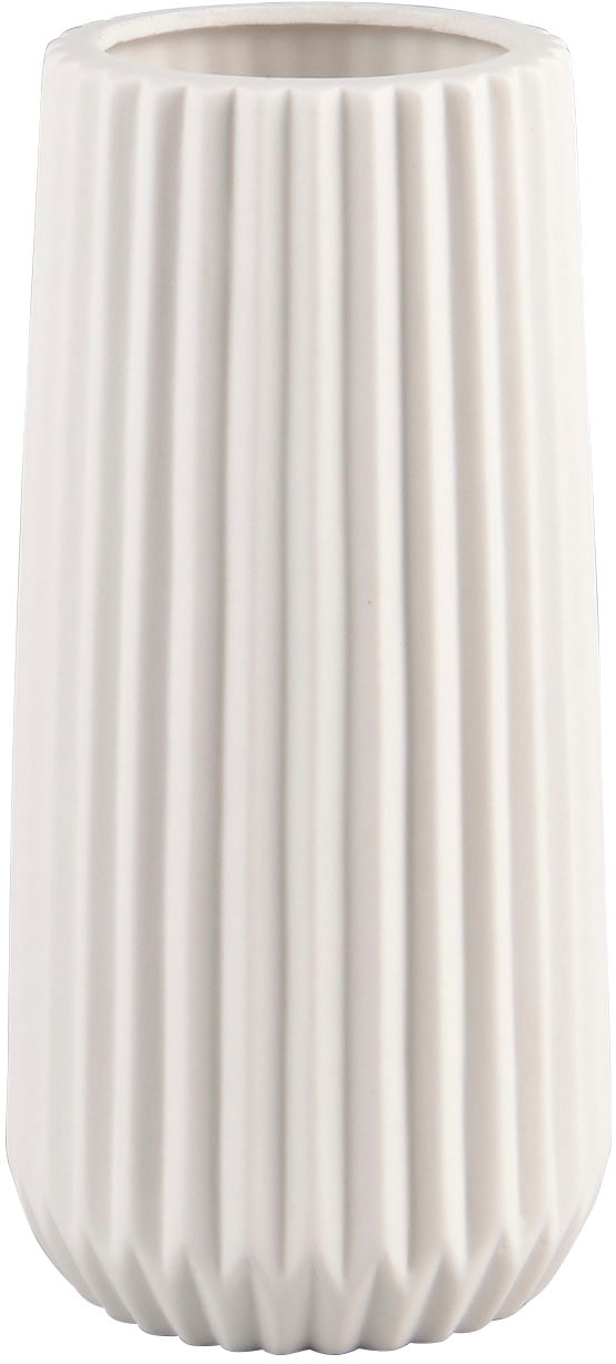 MIRRORS AND MORE Dekovase "RUFFLE" Schlichte, zeitlose Dekovase günstig online kaufen