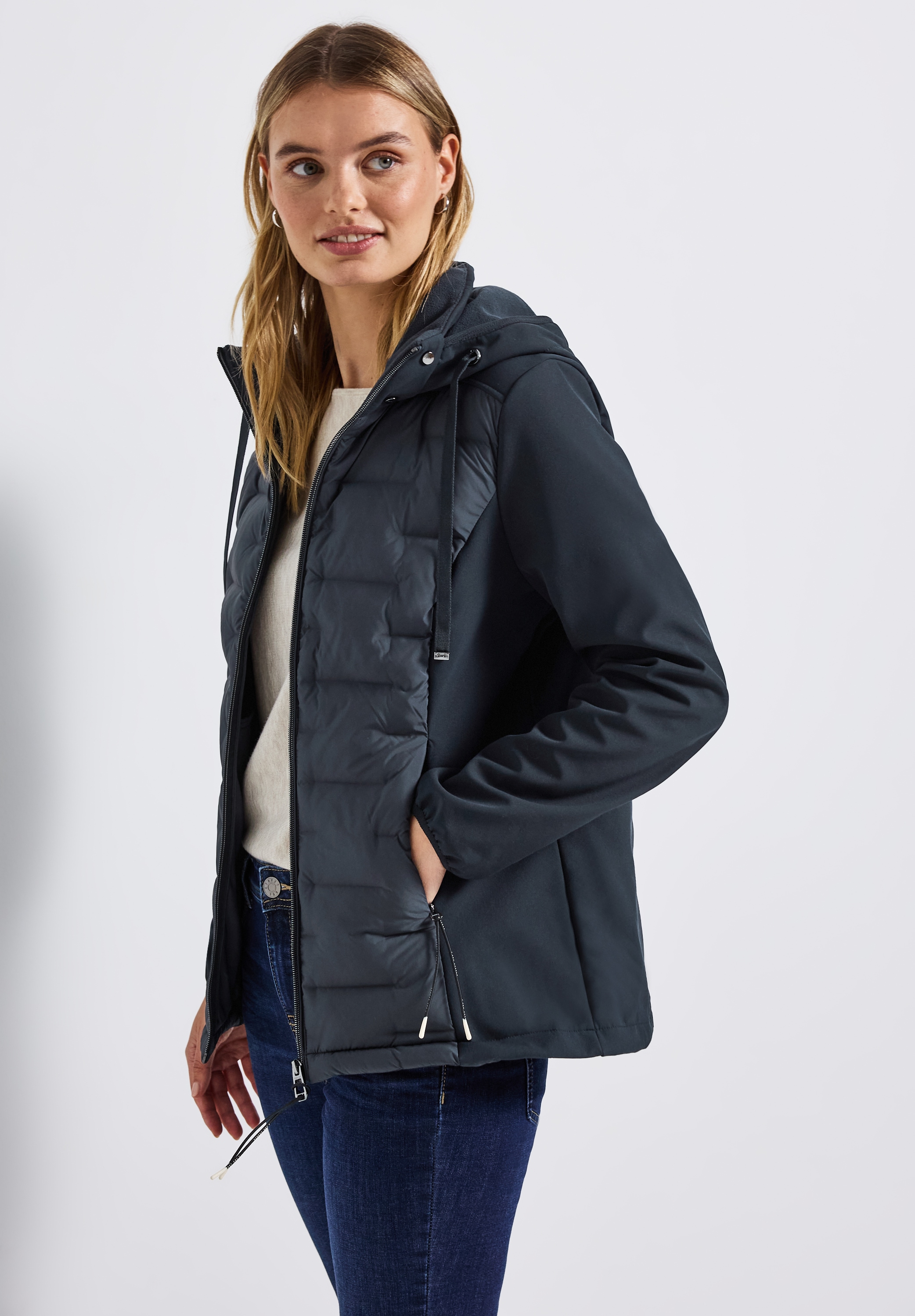 STREET ONE Softshelljacke, mit Kapuze, mit Kapuze günstig online kaufen