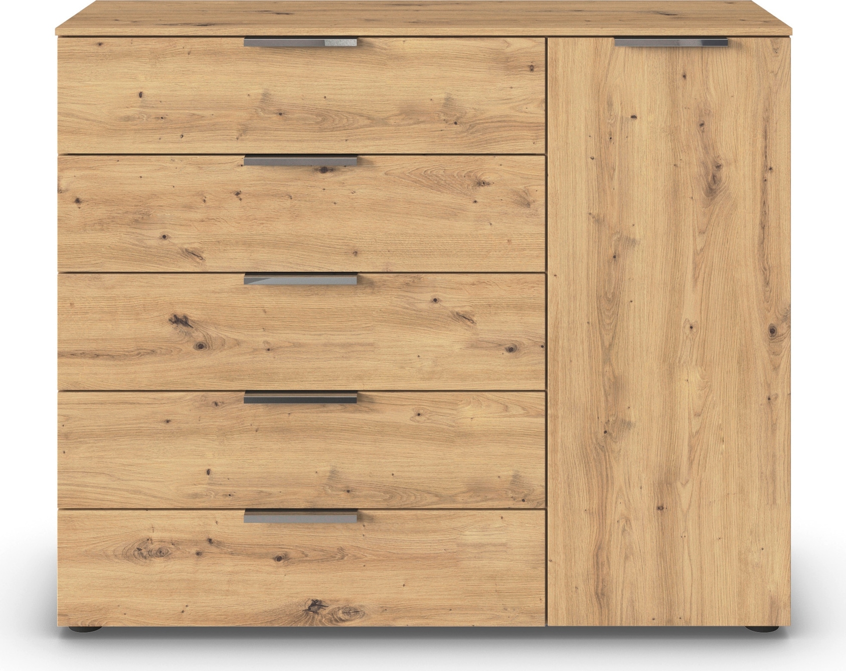 rauch Schubkastenkommode »Kommode Türkommode Sideboard Kombikommode FLIPP«, (Breite 120 cm mit 2 Einlegeböden), 1-türig mit 5 Schubladen und Soft-Close-Funktion