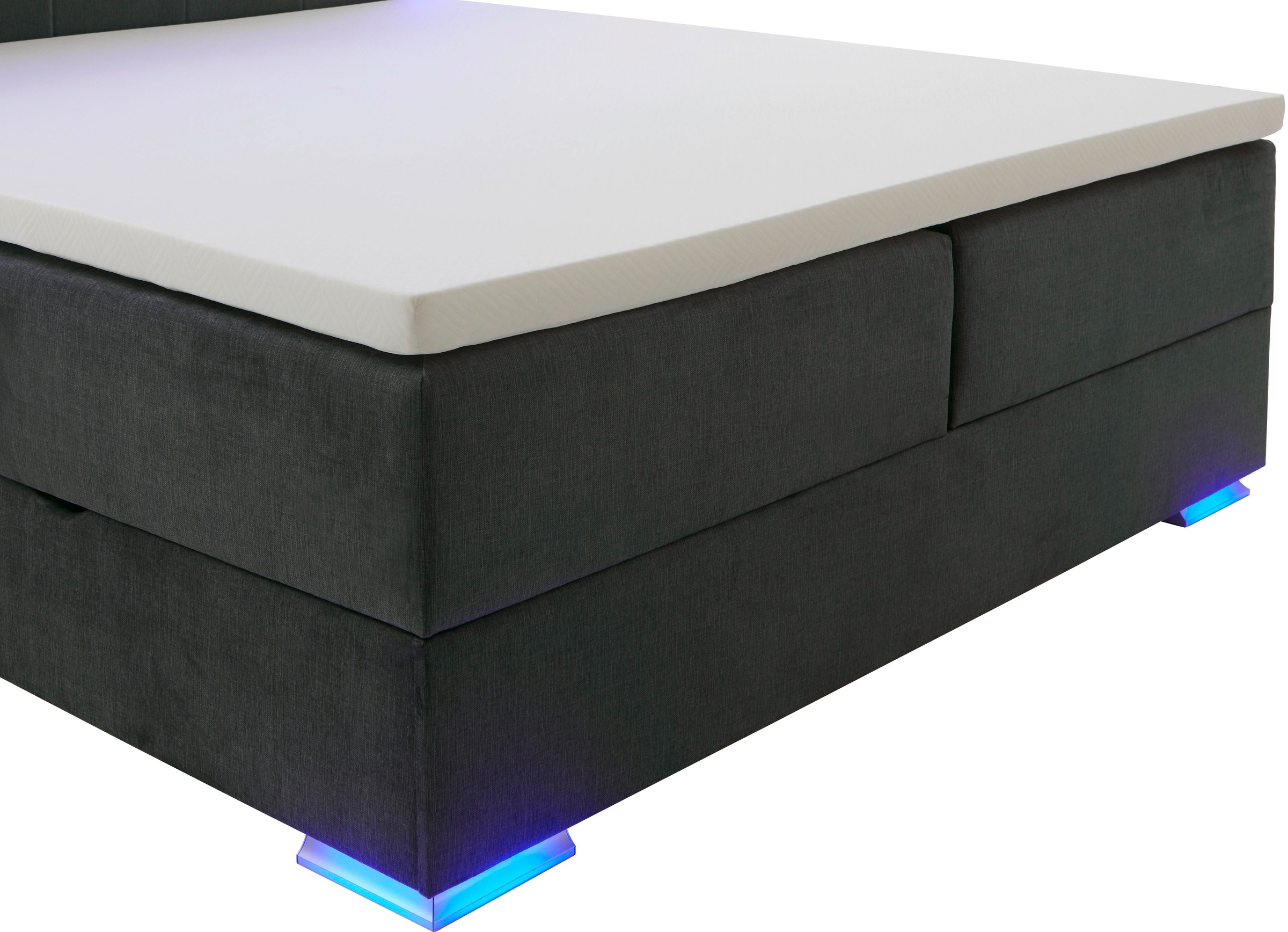 meise.möbel Boxspringbett »Colorado II«, inkl. LED-Beleuchtung & Topper