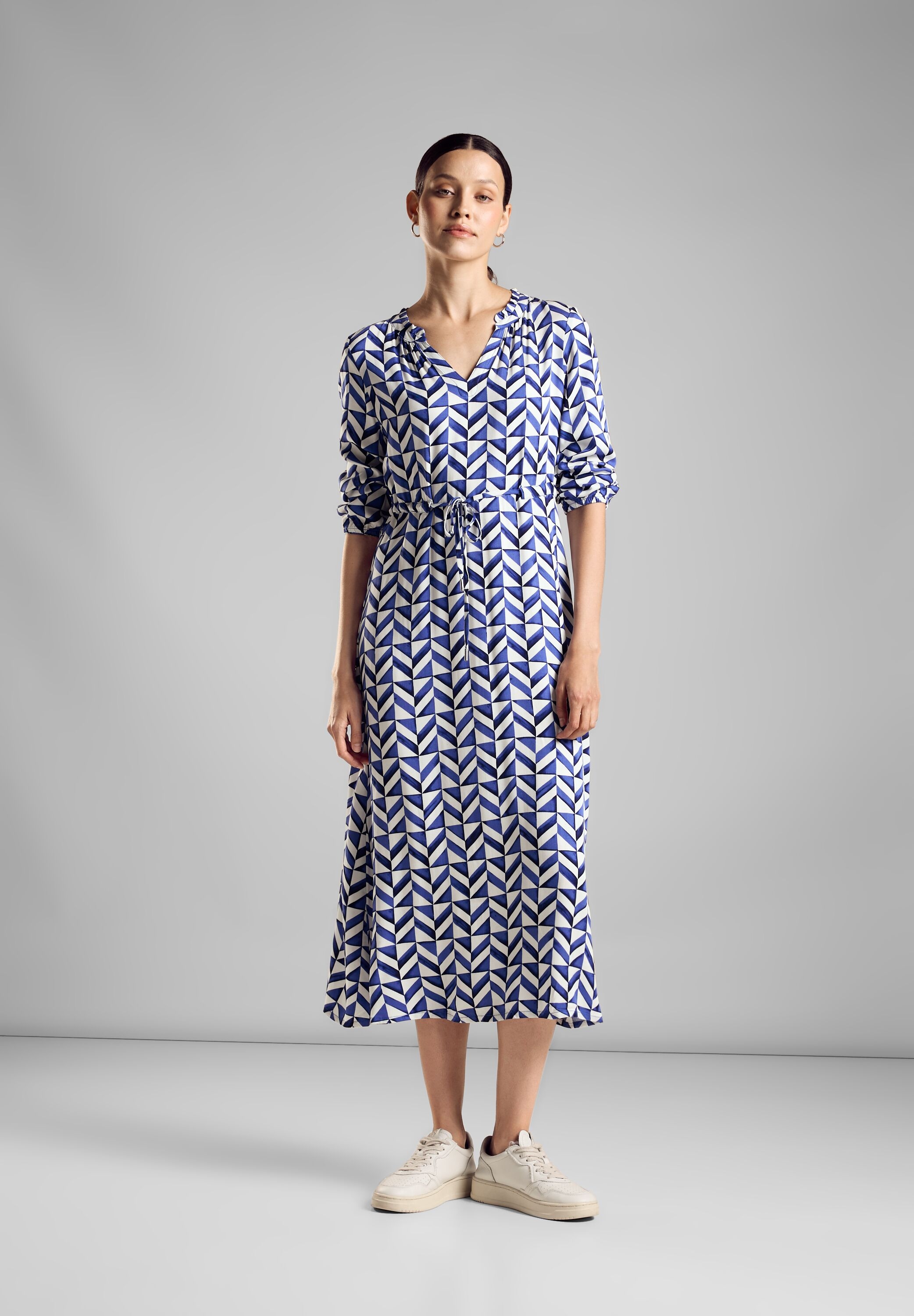 Maxikleid, mit All-Over Print