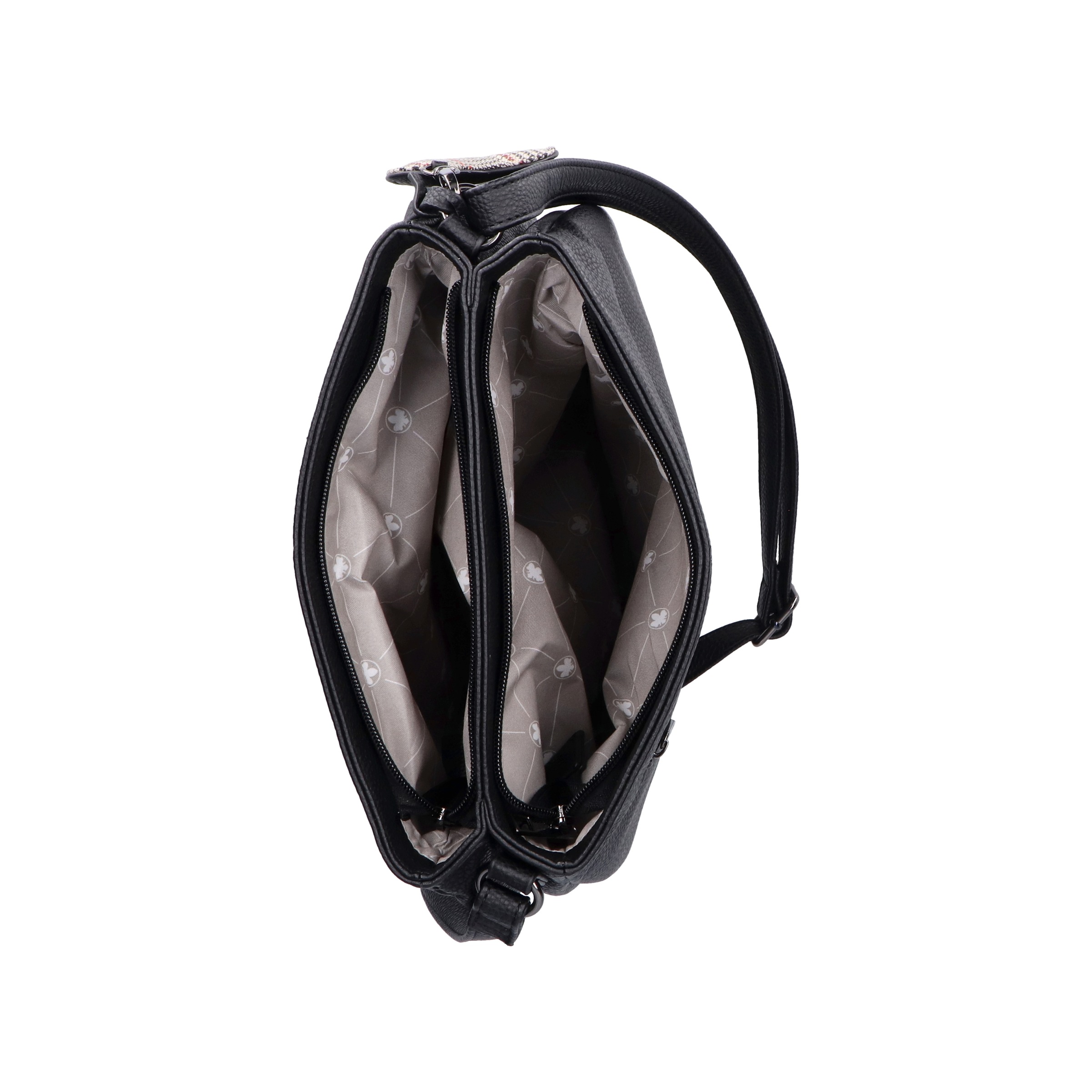 Rieker Umhängetasche, Schultertasche, Damen Handtasche mit zwei Hauptfächern