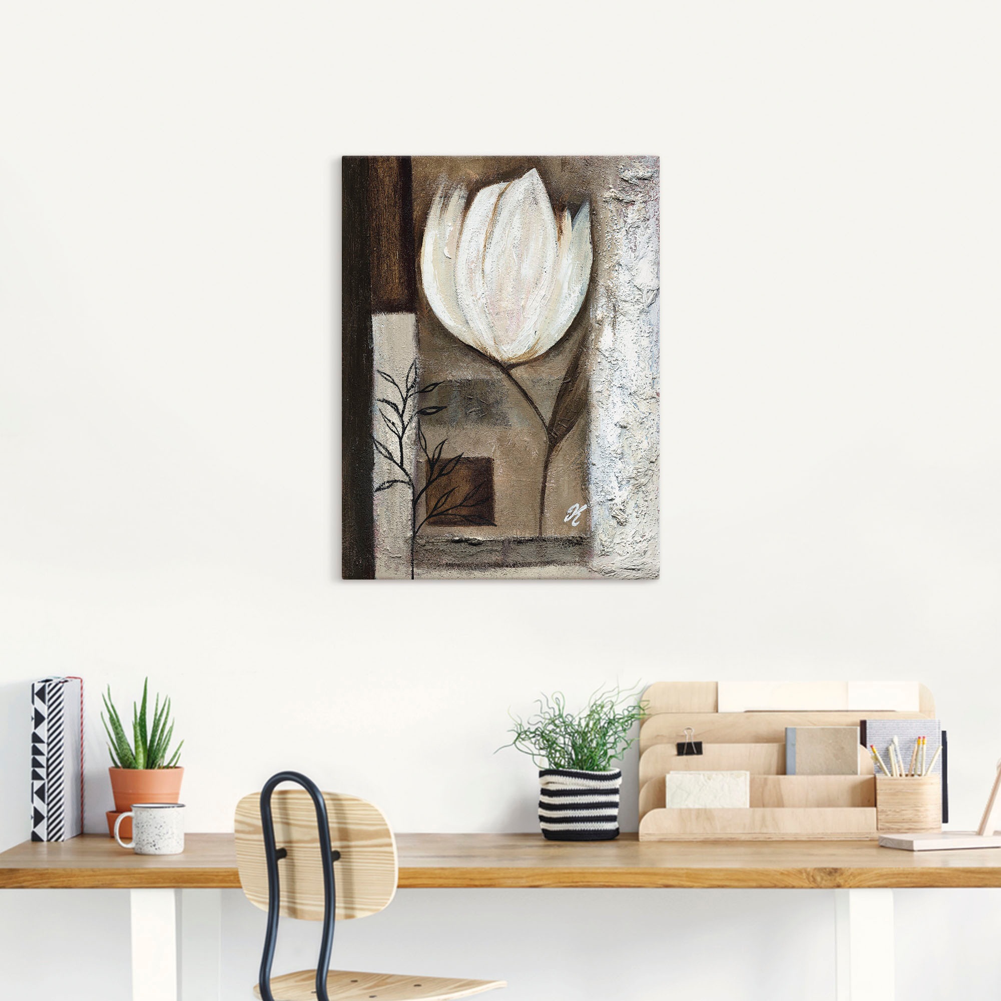Artland Leinwandbild "Braune Tulpen I" Blumen 1 Stk. tlg. auf Holzrahmen ge günstig online kaufen