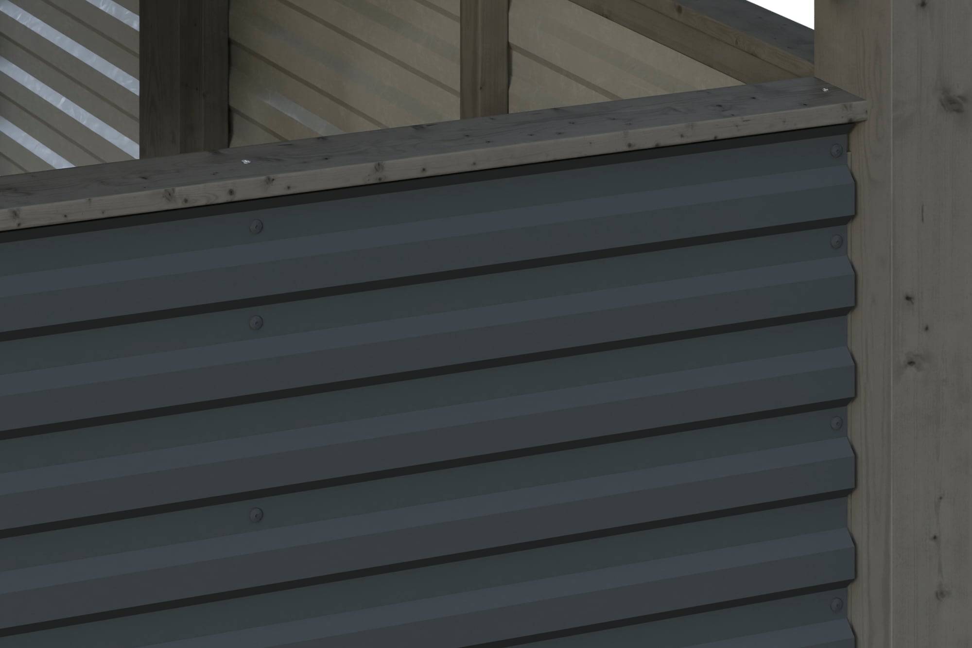 Skanholz Doppelcarport »Friesland Set 14«, Holz, 514 cm, Schiefergrau
