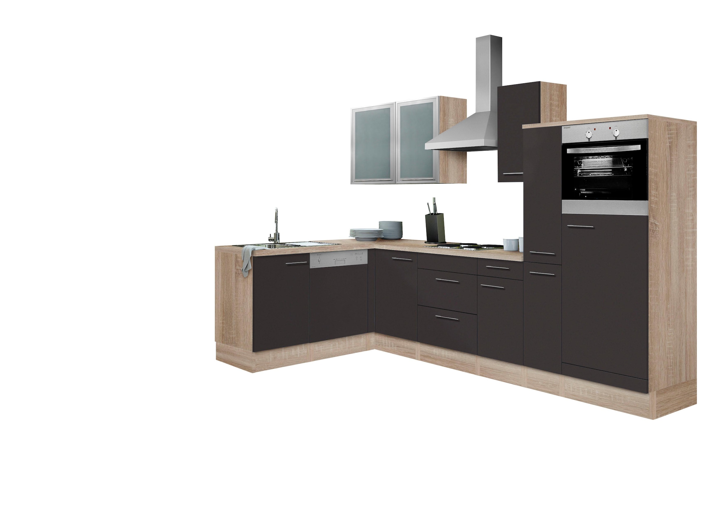 Winkelküche »Kalmar«, ohne E-Geräte, Stellbreite 300 x 175 cm