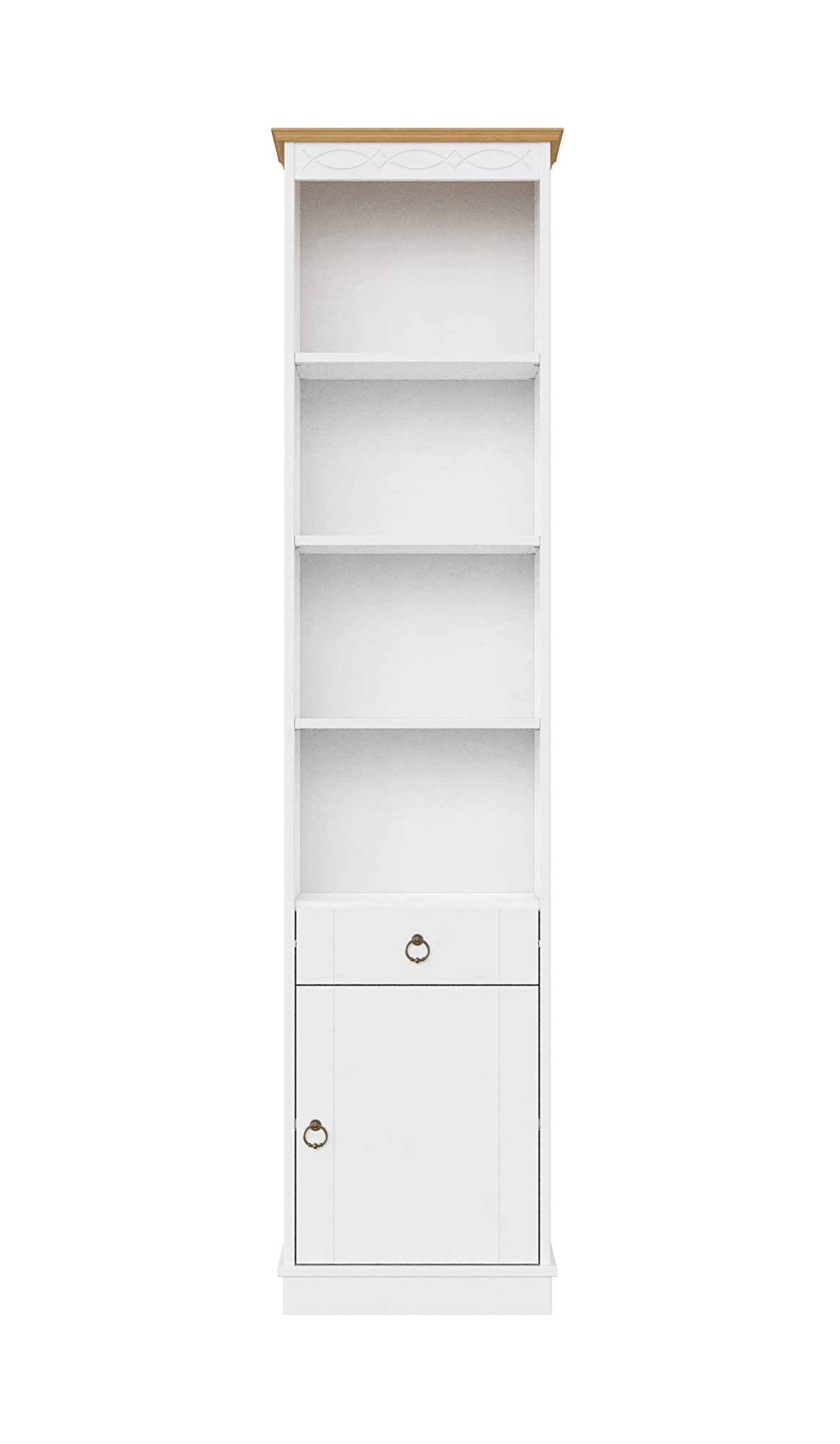 OTTO home Hochschrank »Indra, Badschrank, Badmöbel, Badezimmerschrank« B/T/H: 46/32/186 cm,  aus massiver Kiefer, mit Schublade, FSC®-zertifiziert