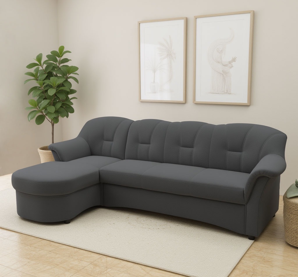 DOMO collection Ecksofa "FLORES Schlafsofa, 233x142x86 cm, L-Form" whlw. mit Bettfunktion, whlw. mit Federkern