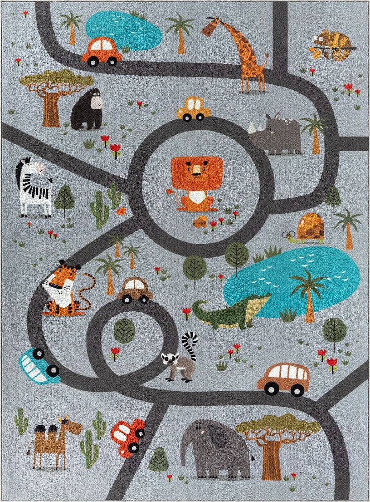 the carpet Teppich »Happy Life«, rund, 4 mm Höhe, Life Kinderzimmer Teppich Spielteppich pflegeleicht