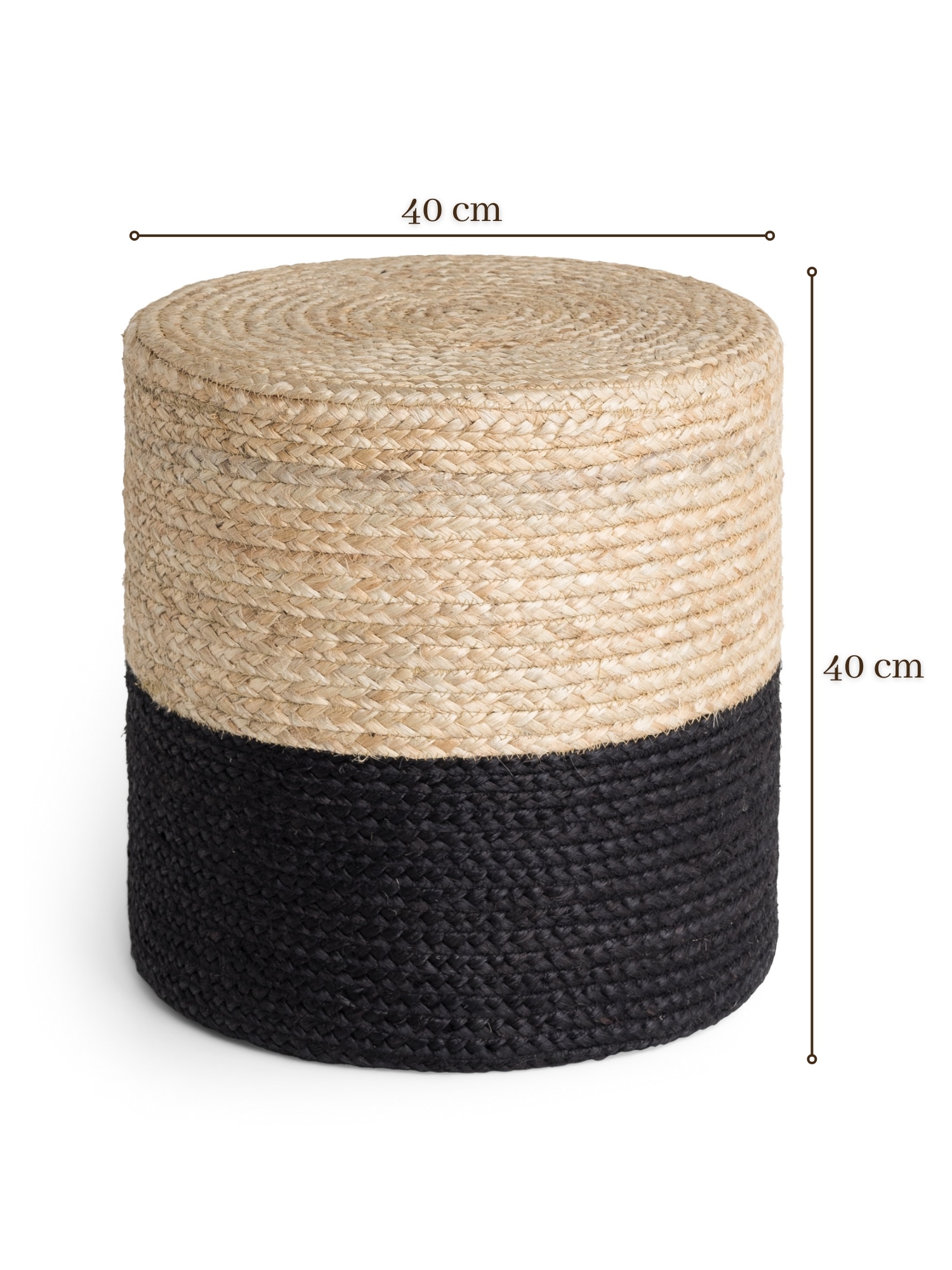 HANSE Home Pouf »Jutta, Jute«, (1 St.), Jute, Natur, Wohnzimmer, Esszimmer, Schlafzimmer, Flur, Modern, Boho