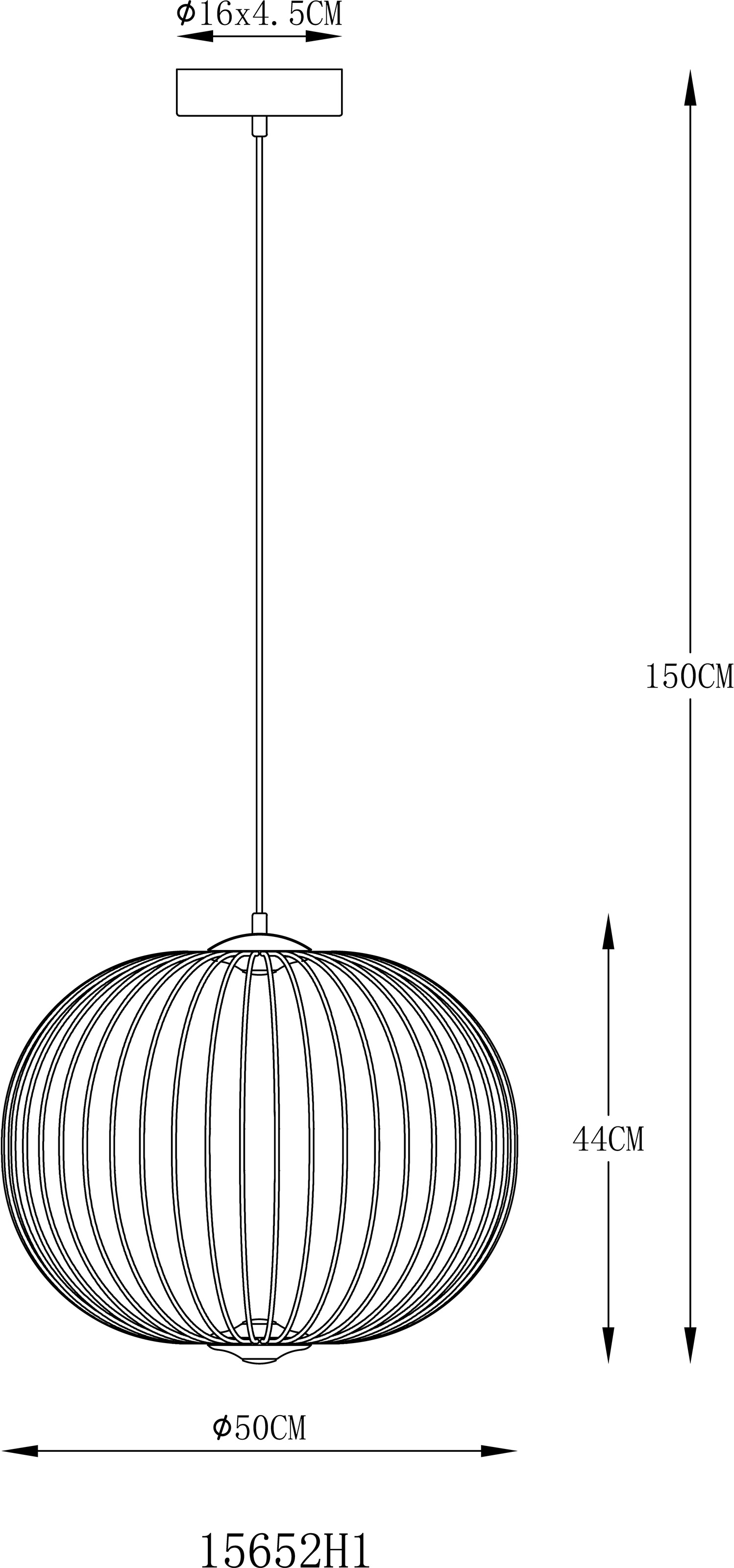 GLOBO LIGHTING Hängeleuchte »GALWAY« LED-Modul 1 Stk. Warmweiß Hängelampe Metallstäbe 3 Stufen DM 50cm Esszimmer