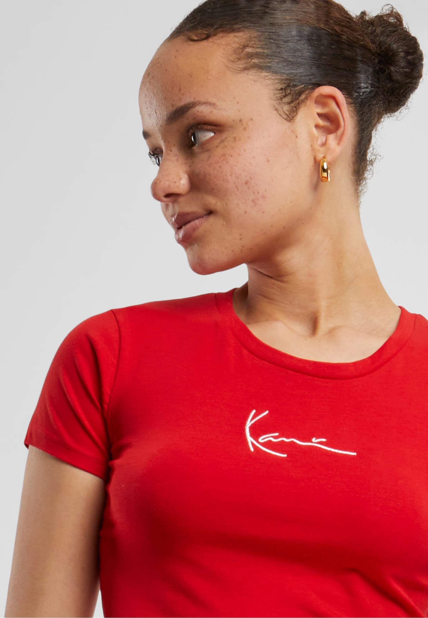 Karl Kani T-Shirt »Karl Kani Damen KKWQ22002RED Small Signature Short Tee«, (1 tlg.)