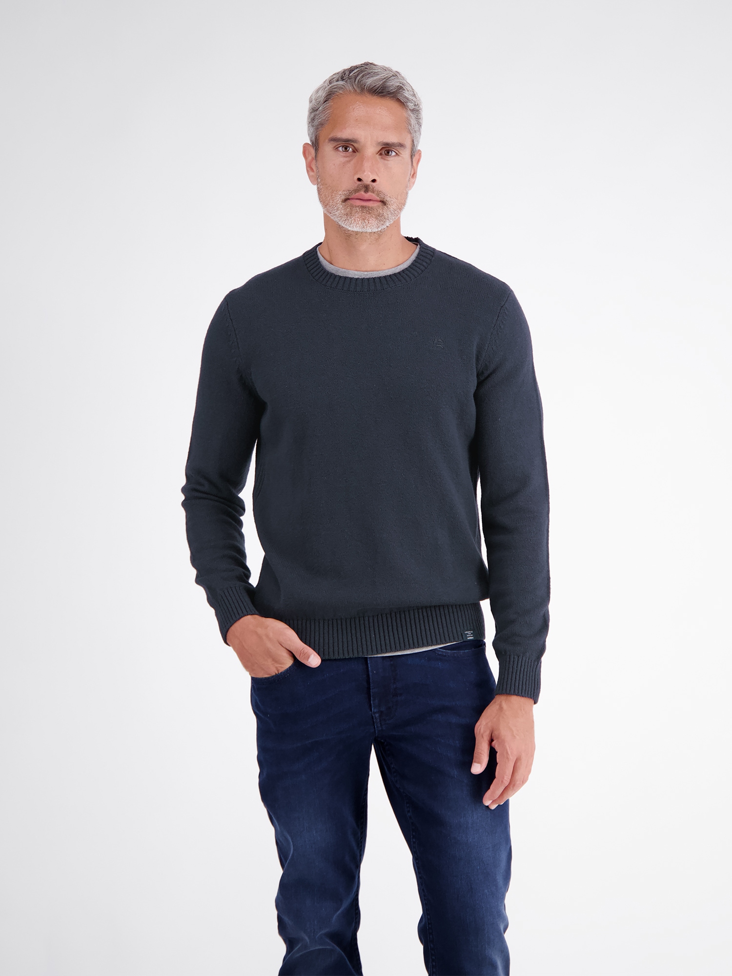 LERROS Strickpullover "Sportiver Strickpullover aus bequemer, weicher Baumwolle"