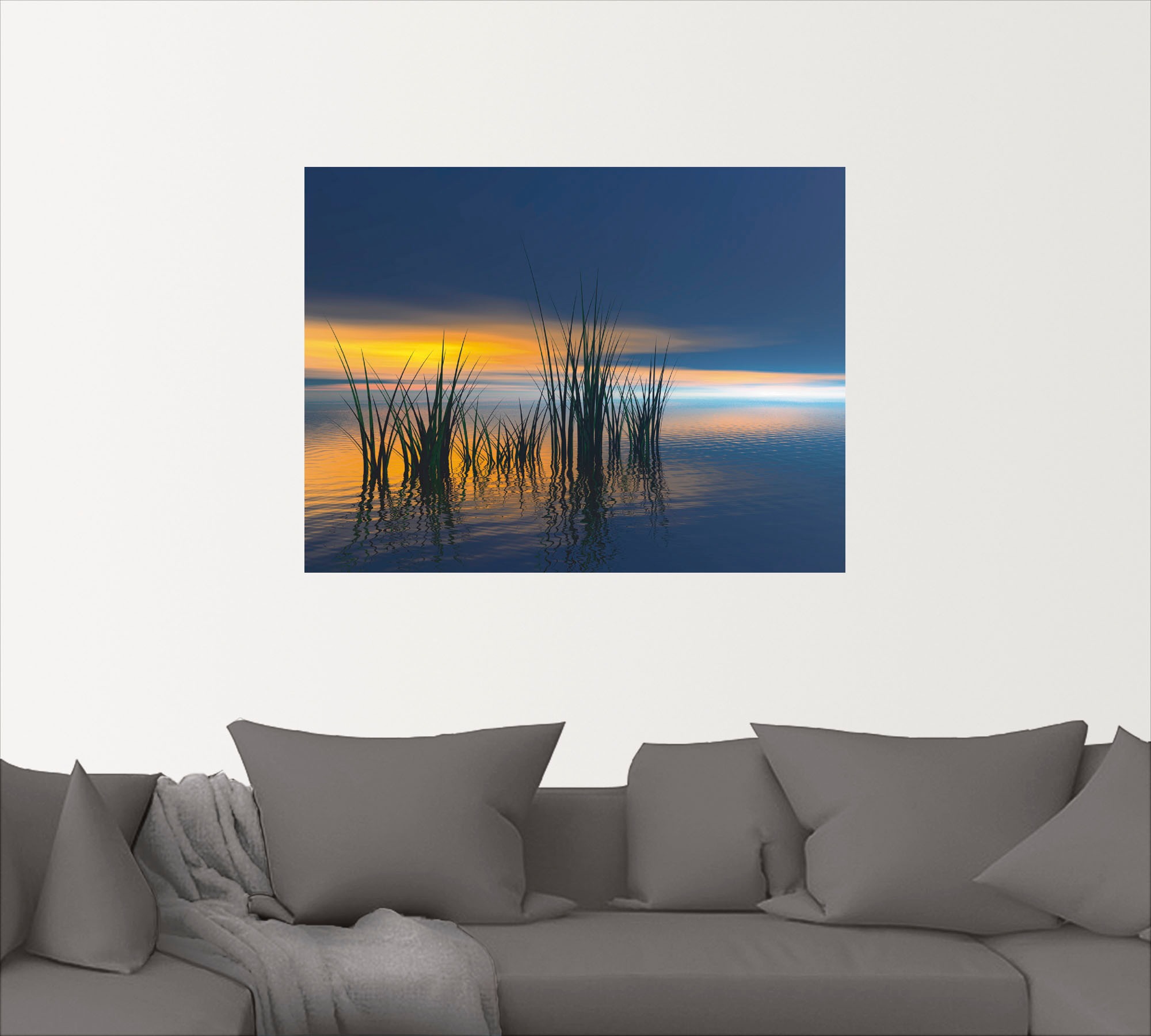 Artland Wandbild »Sonnenuntergang III«, Gewässer, (1 St.), als Leinwandbild, Wandaufkleber in verschied. Größen