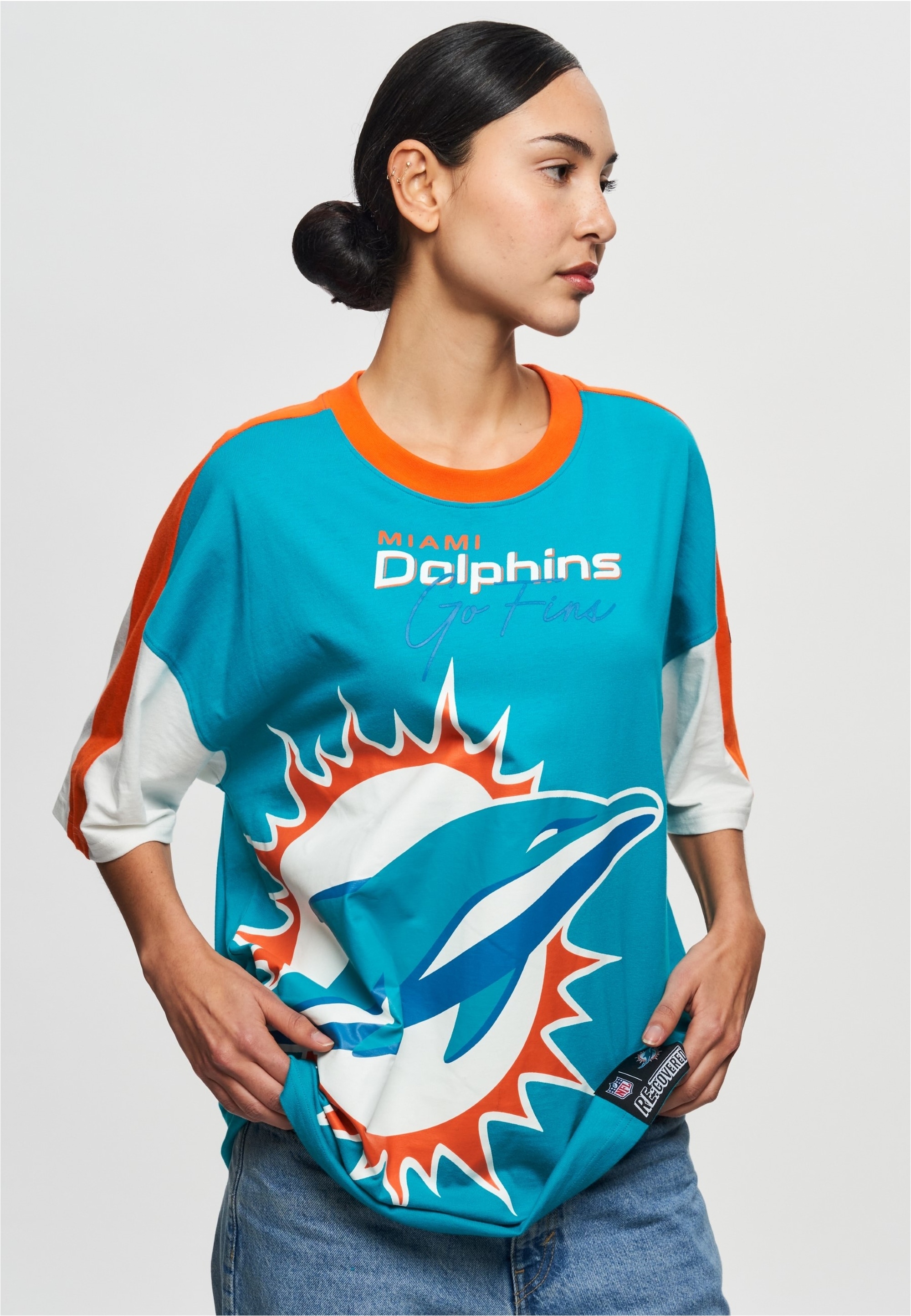 Recovered T-Shirt »NFL Dolphins Miami Cut and Sew Oversized«, für alle Miami Dolphins-Fans