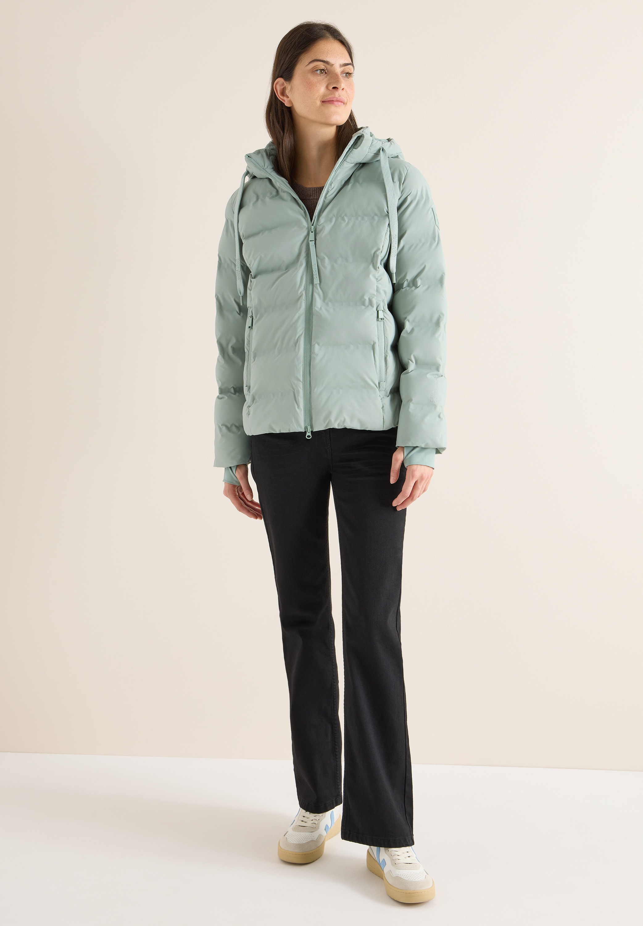 Cecil Steppjacke mit Kapuze mit Kapuze mit Tunnelzugband