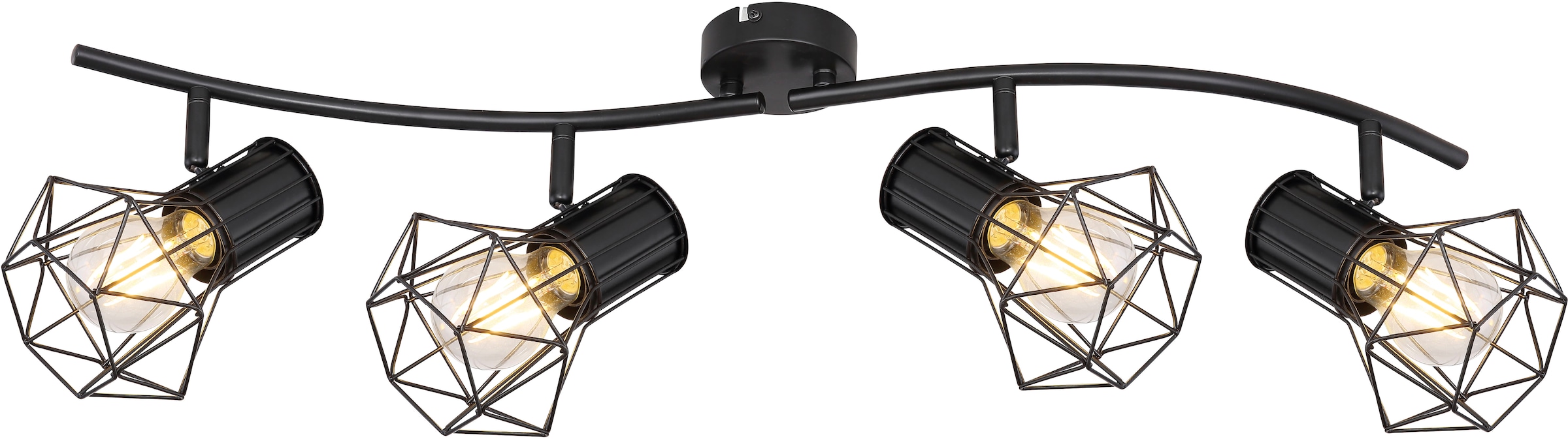 GLOBO LIGHTING Deckenspot »PRISKA« E27 1 Stk. Strahler Schwarz, beweglich, E27