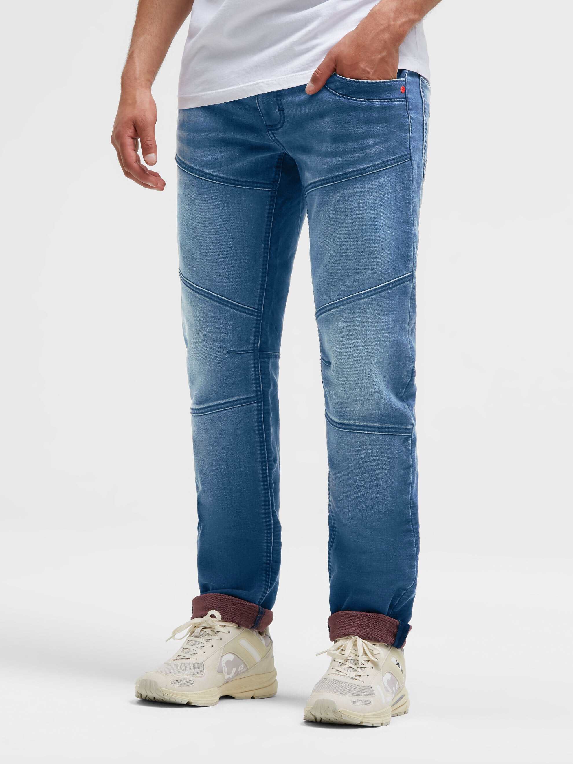 CAMP DAVID Regular-fit-Jeans mit Teilungsnähten