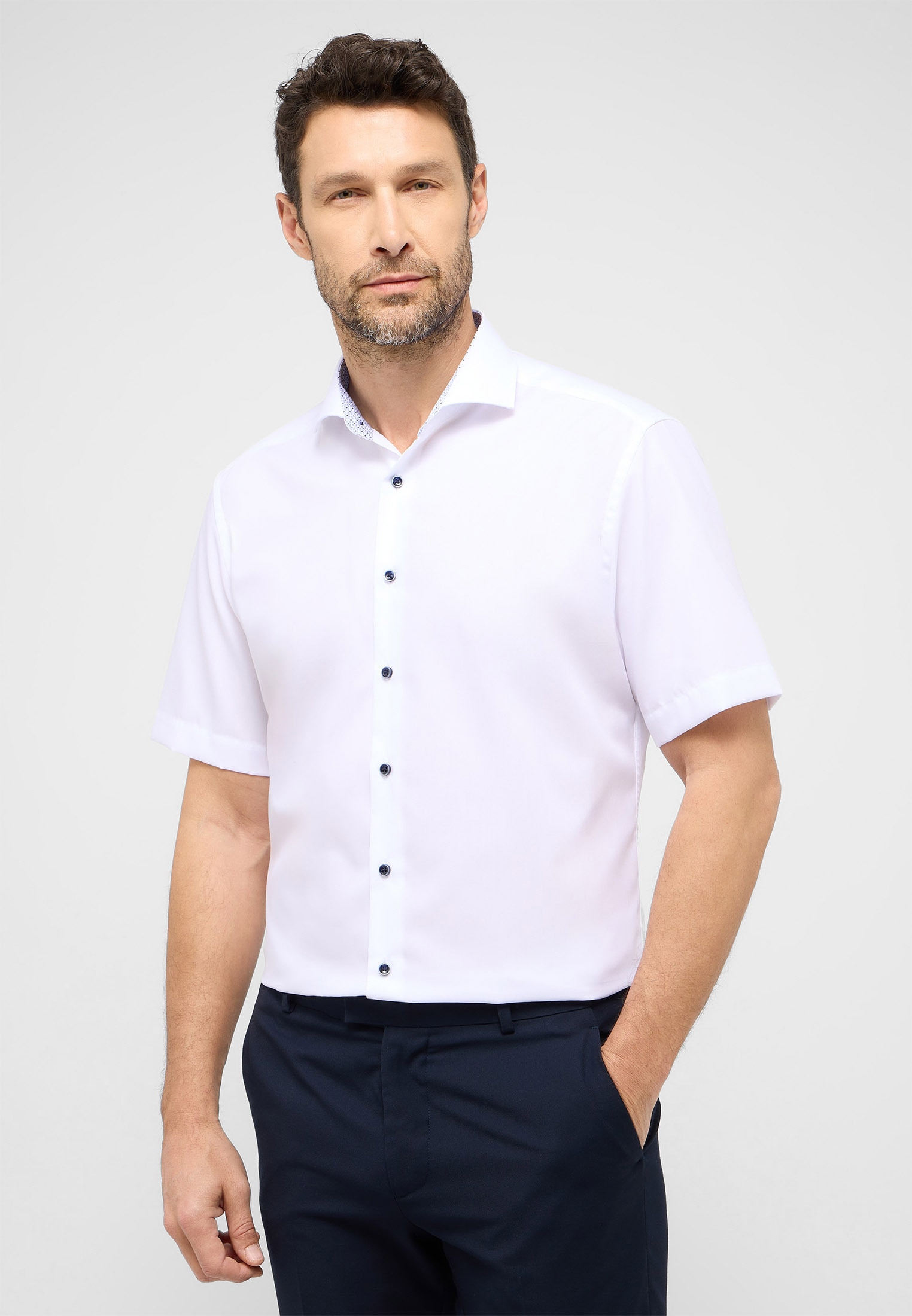 Eterna Kurzarmhemd "MODERN FIT", NON IRON (bügelfrei) günstig online kaufen