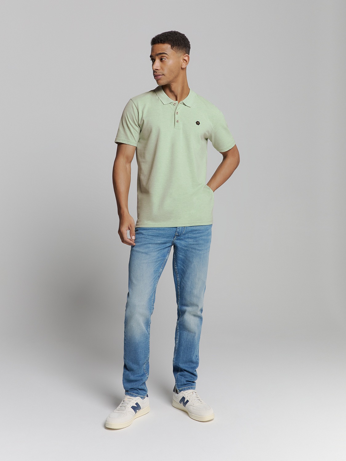 Thumbnail - NO EXCESS Poloshirt "No Excess Poloshirt Polo Melange"
