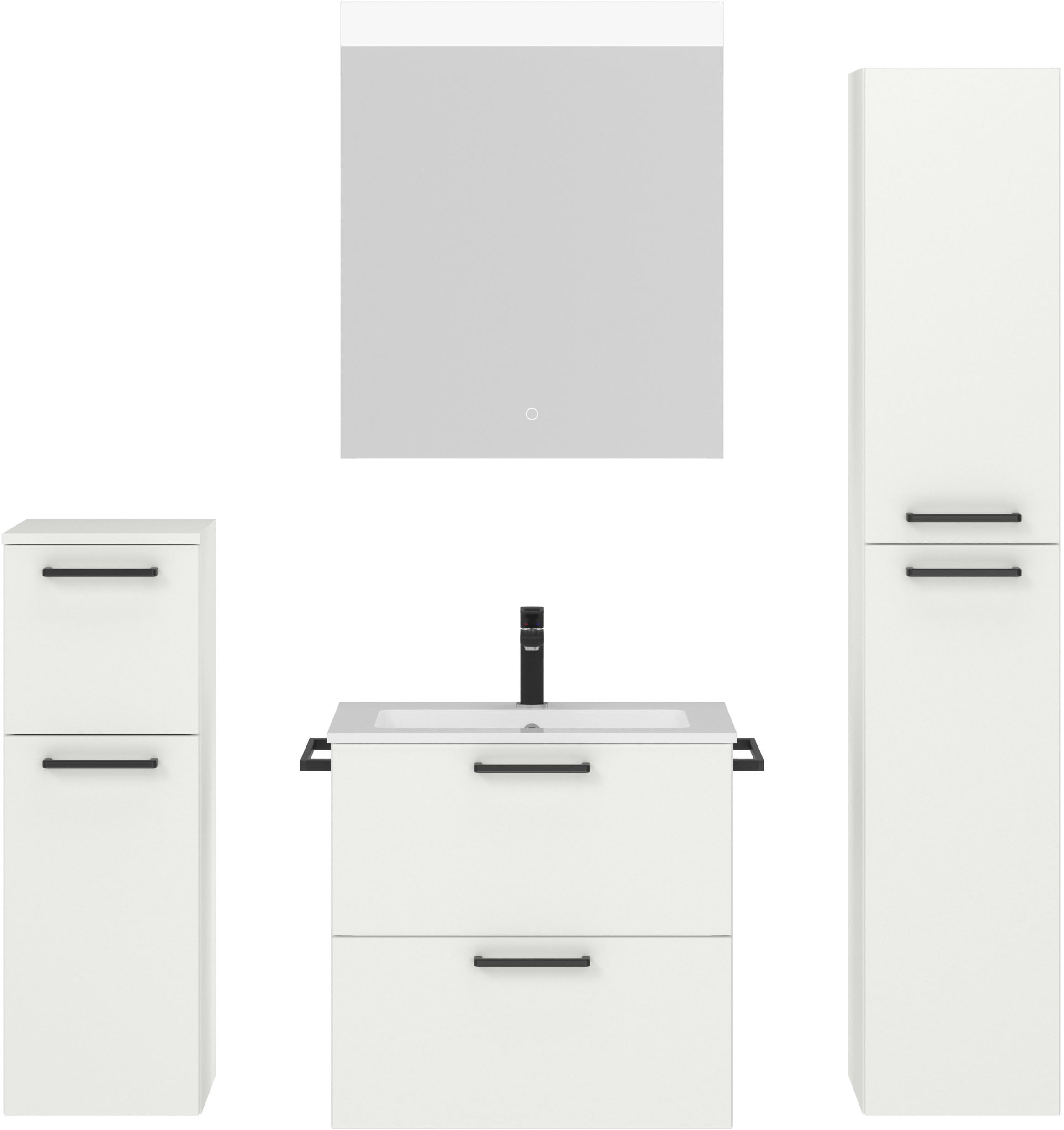 nobilia Badmöbel-Set "Tolvina" vormontiert, mit Soft-Close, 4 Stk. tlg. günstig online kaufen
