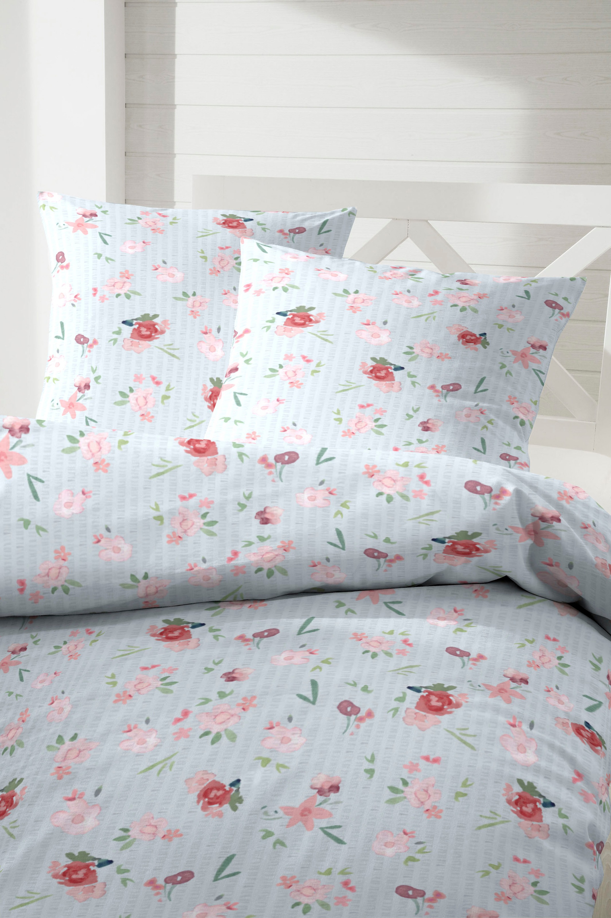 Primera Bettwäsche "English Romance" 2 Stk. tlg. mit zarten Blumen günstig online kaufen
