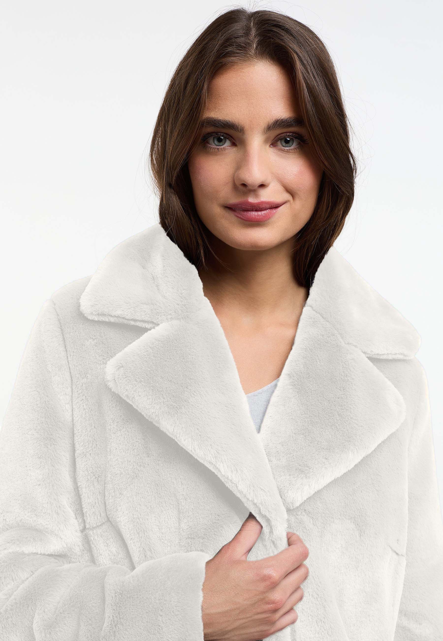 Frieda & Freddies Fellimitatmantel »Fake Fur Coat«